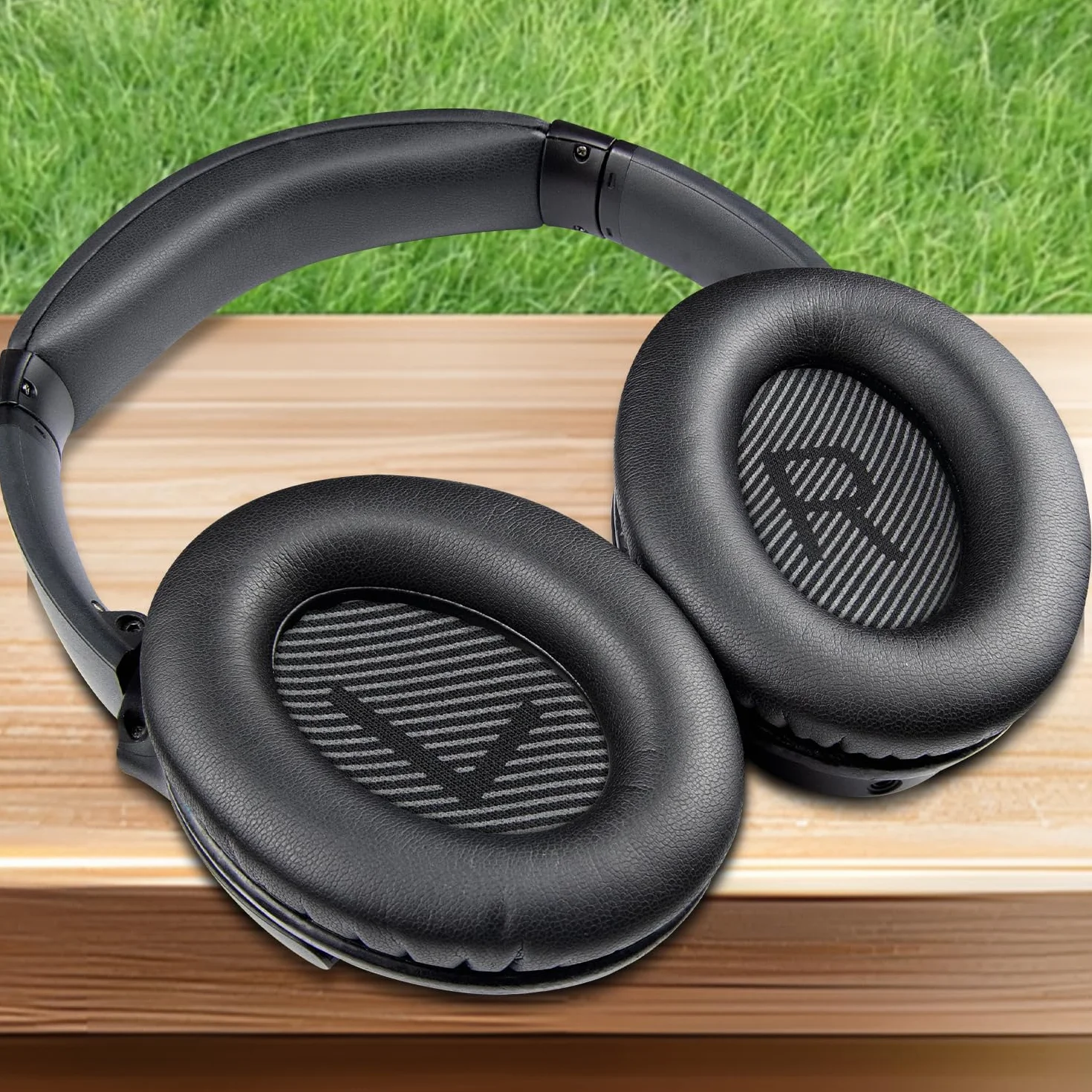 SoloWIT® wymienne poduszki nausznik do Bose QuietComfort 35 (QC35) i Quiet Comfort 35 II (QC35 II) słuchawki bezprzewodowe (Czarny)