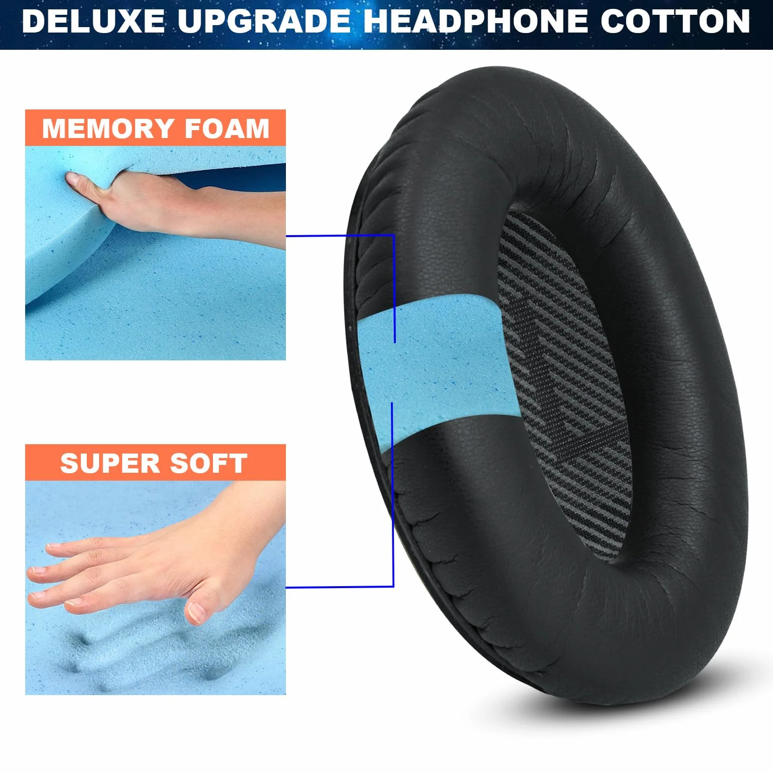 Bose QuietComfort 35 II - Wymienne Nauszniki Premium, Poduszki na Uszy Kompatybilne ze Słuchawkami QC35