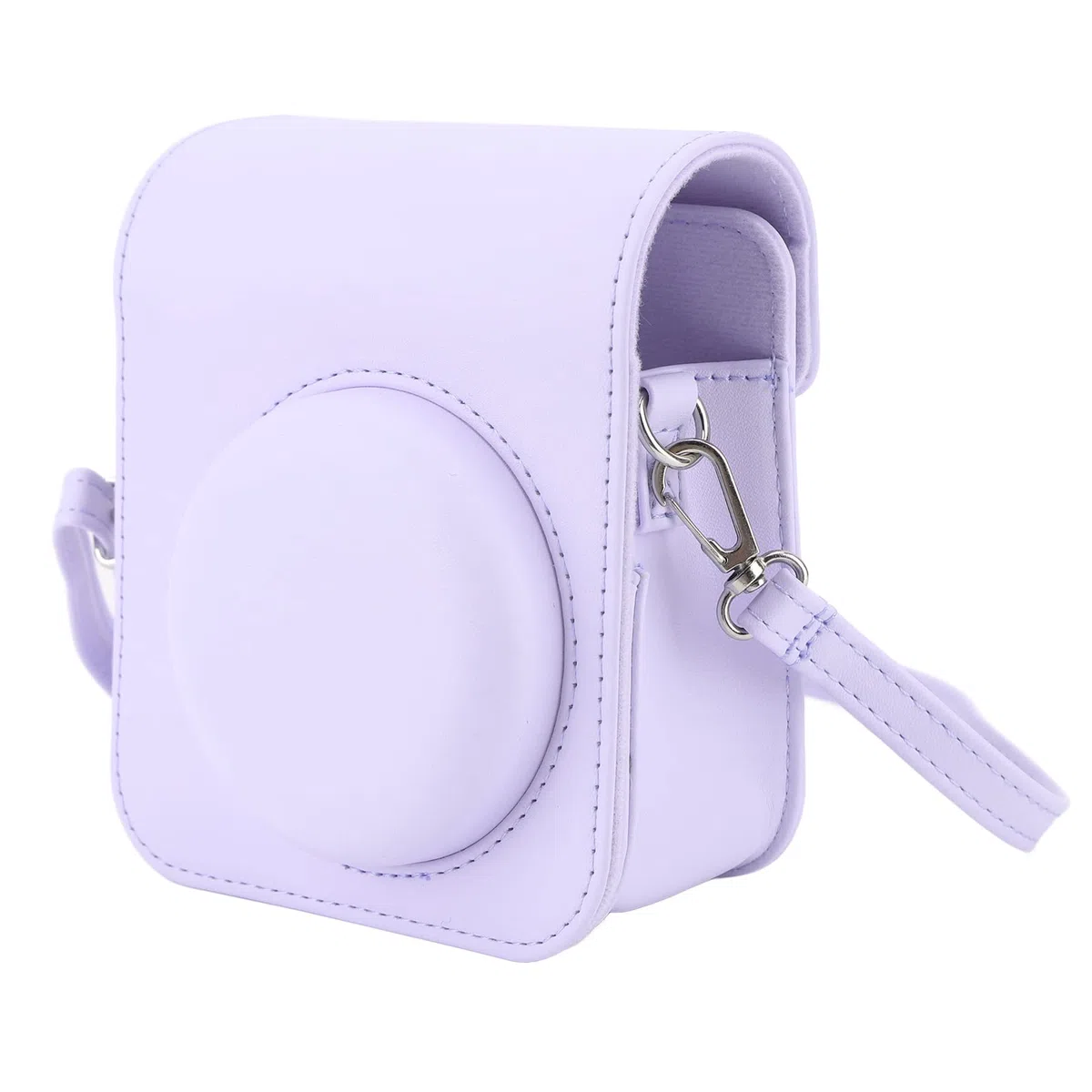 ASHATA Etui Ochronne do Aparatu Fuji Instax Mini 12, Torba PU na Aparat Mini 12 z Regulowanym Paskiem na ramię (Fioletowy Irys), ASHATA5GSAGK04CI-16