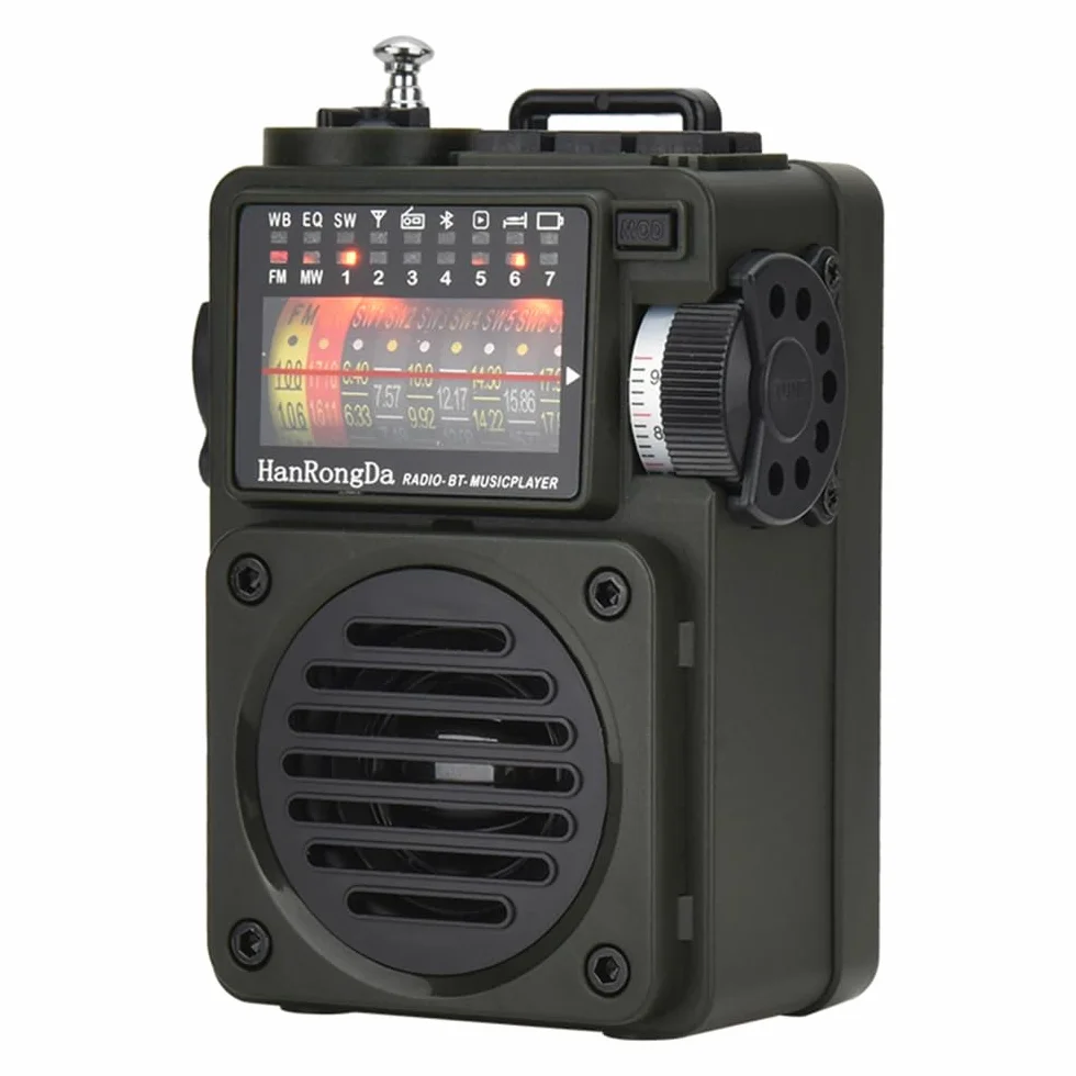 DollaTek HRD-700 kieszonkowe mini radio retro 10-pasmowy Bluetooth AM FM SW radio cyfrowe retro ?adowalne radio