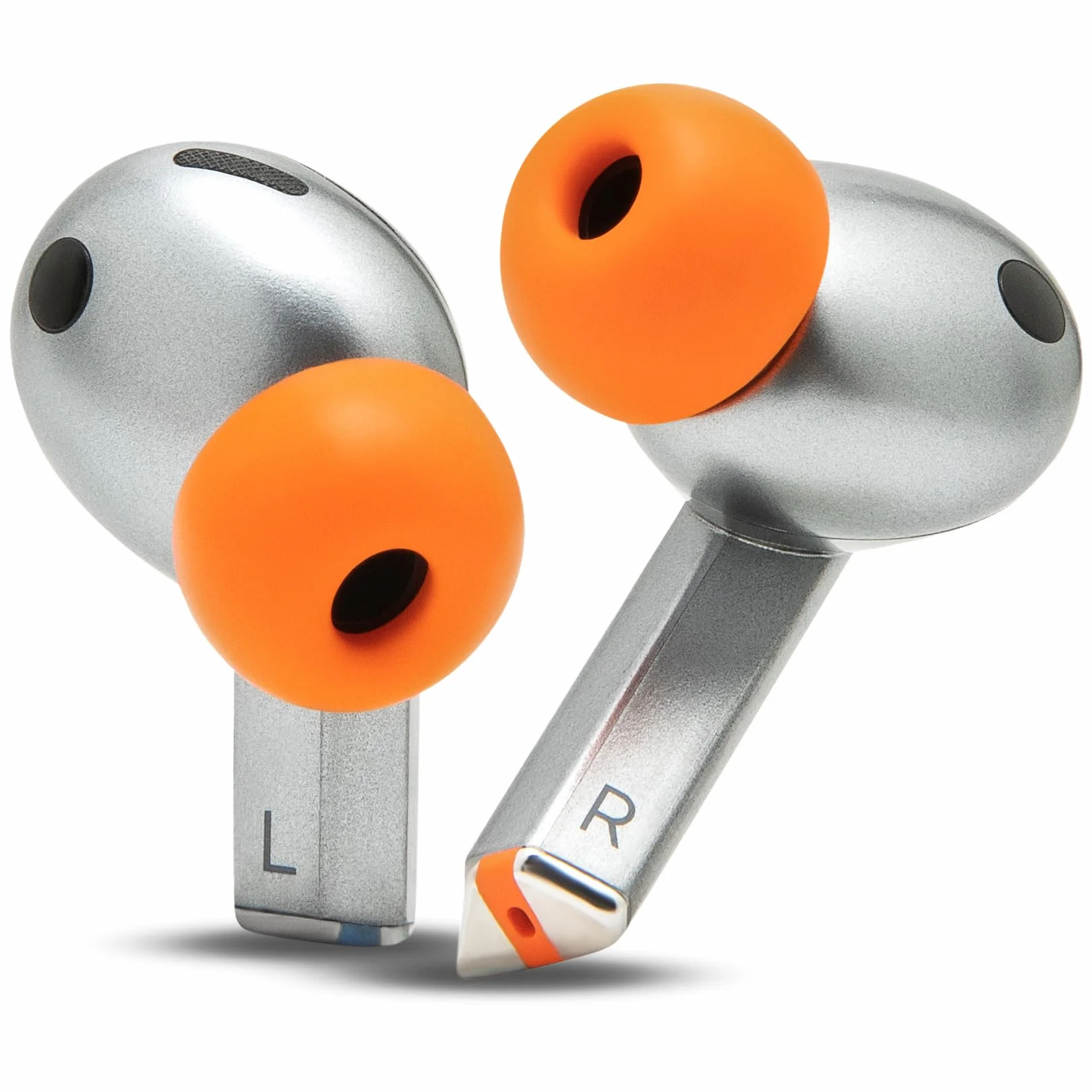 WC TipZ Galaxy – Wkładki z Pianki Memory Foam Kompatybilne z Samsung Galaxy Buds Pro 3 & Pro 4 od Wicked Cushions | Lepszy Komfort, Uszczelnienie i Sprężystość | Pomarańczowy