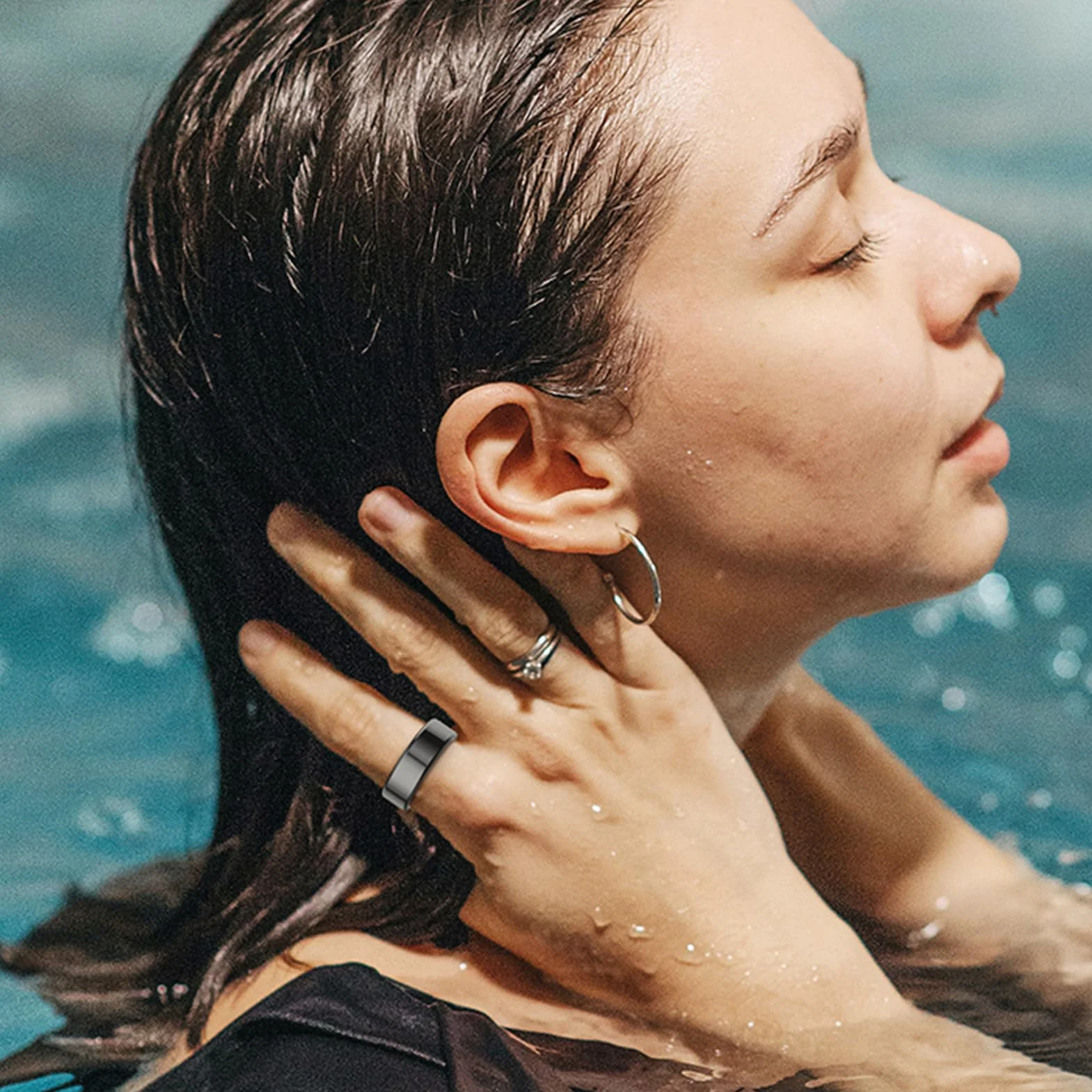 Inteligentny pierścień Fitness Tracker, IP68 Wodoodporny, Poręczny NFC Inteligentny pierścień Śledzenie Snu Monitor Temperatury Ciała Krokomierz Pierścień śledzący Stronę Ebooka