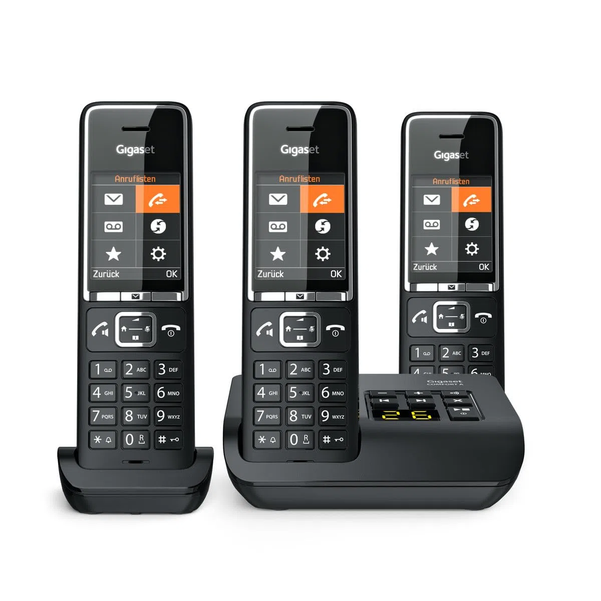 Gigaset Comfort 550A Trio, czarny/chrom