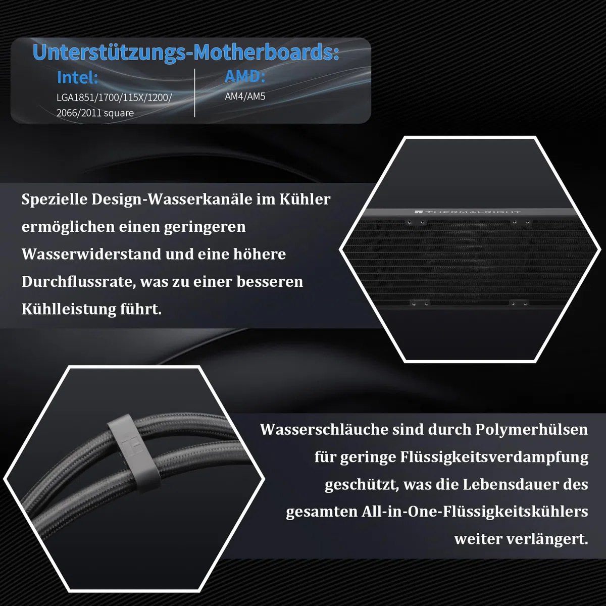 Thermalright TR Wonder Vision 360 UB ARGB czarny procesor chłodzący wodę, 6,67 cala, magnetyczny zakrzywiony ekran o rozdzielczości 2400 x 1080, ekran AMOLED, płynny procesor chłodzący do AM4/AM5