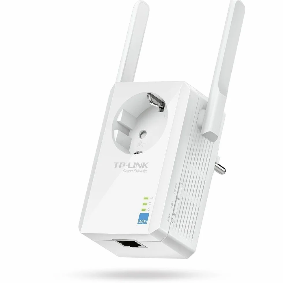 TP-Link TL-WA860RE | Wzmacniacz WiFi N300 z gniazdkiem | 2× anteny | Port Ethernet | WPS
