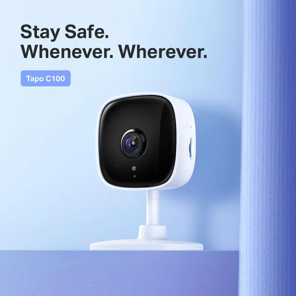 TP-Link Tapo C100 | Kamera Wi-Fi do monitoringu domowego 1080p | Tryb nocny i detekcja ruchu | Lokalny zapis na microSD | Kompatybilna z Alexa i Google Home