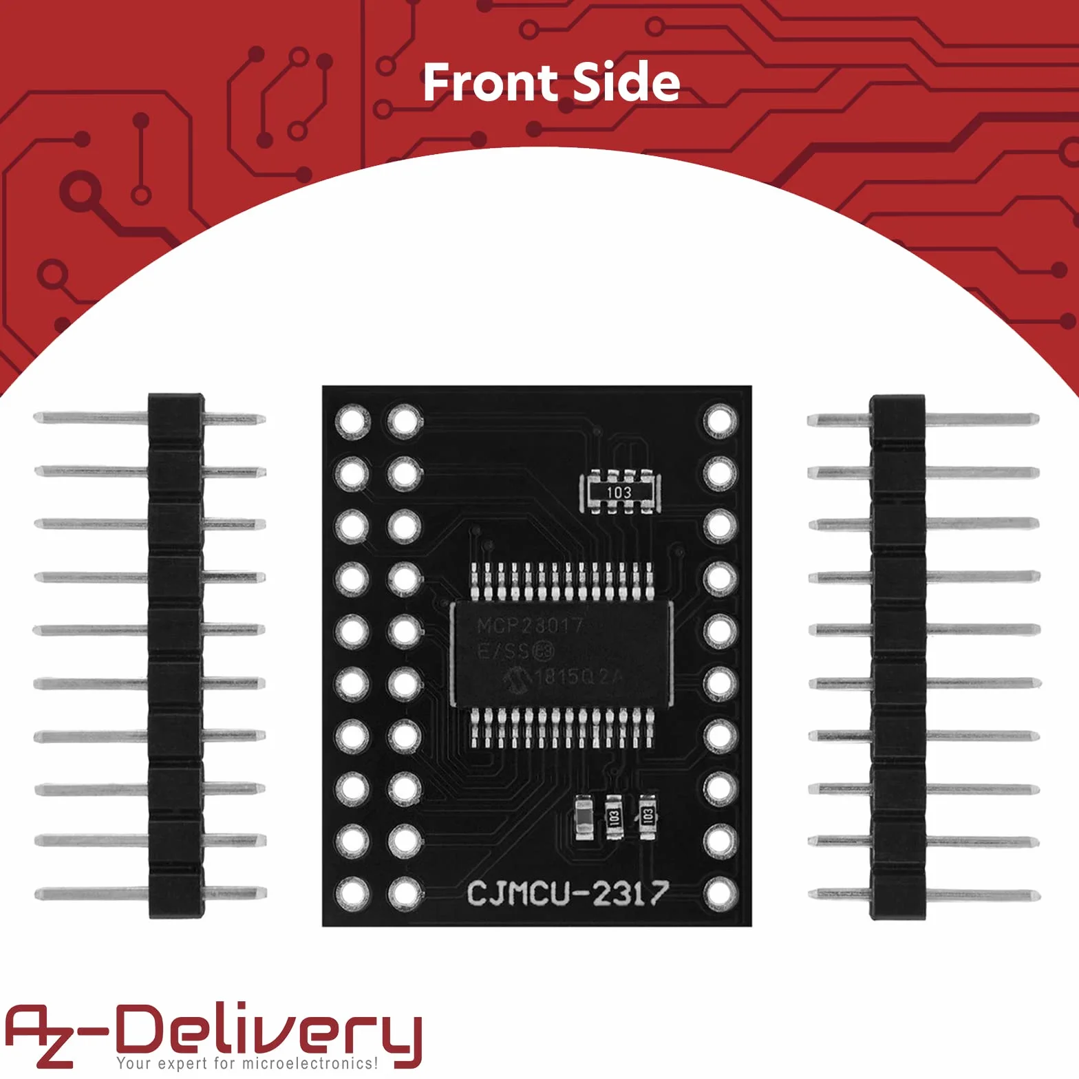 AZDelivery MCP23017 16-bitowy dwukierunkowy ekspander portów I2C kompatybilny z Arduino 5 szt.