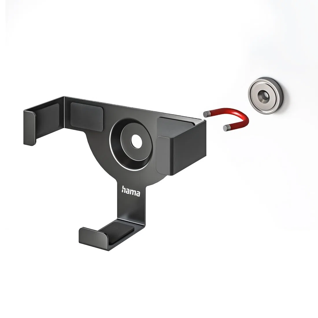 Hama Uchwyt ścienny do Apple TV HD (4. generacji)/4K (1./2./3. generacji), magnetyczny (do montażu Apple TV Box na ścianie lub telewizorze, z kołkami rozporowymi i śrubami VESA) czarny