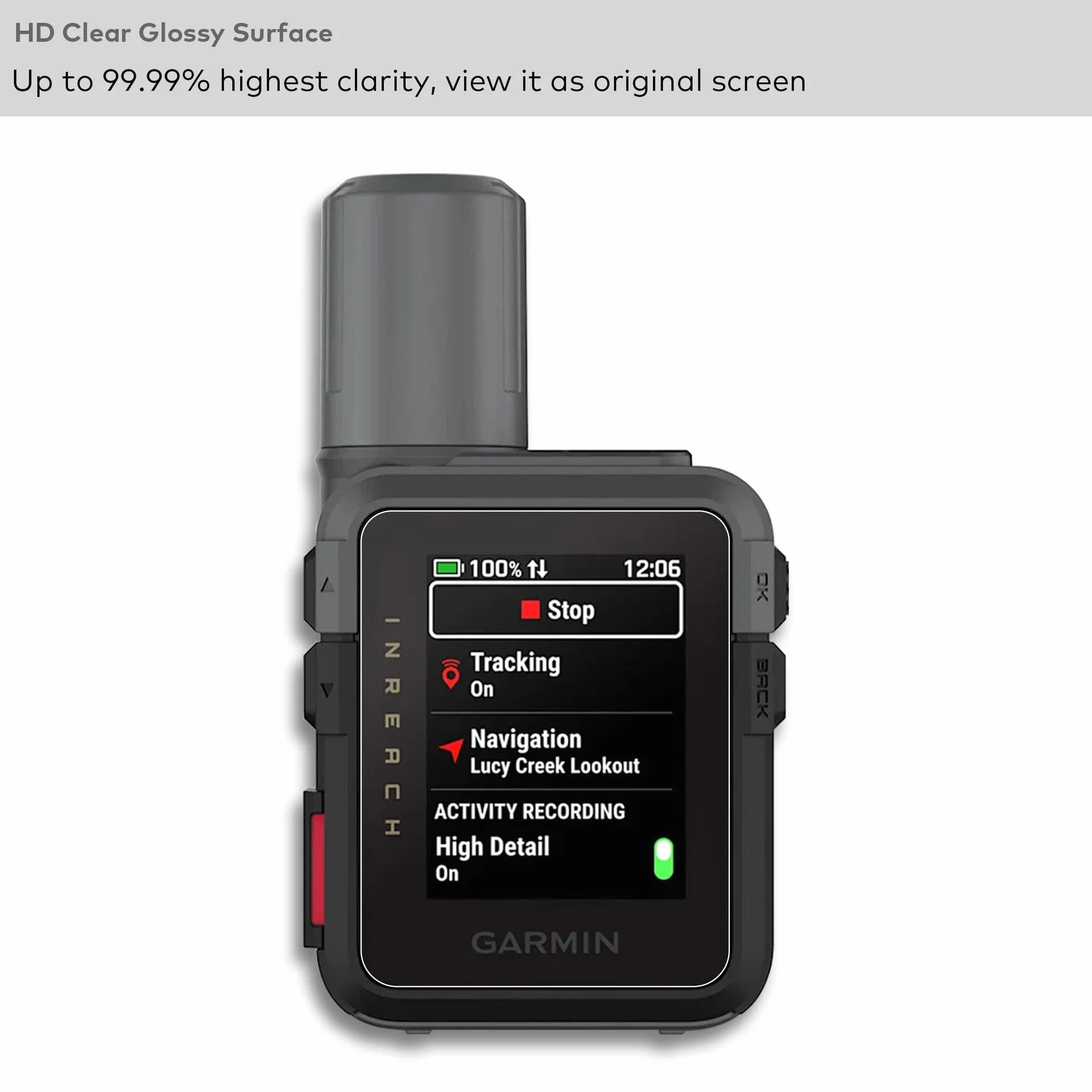 [3-PAK] Etui silikonowe x1, HD-Przezroczysta folia ochronna ze szkła hartowanego 48 mm x2 dla Garmin inReach Mini 3, odporna na wstrząsy, antystatyczna, antypoślizgowa, trwała
