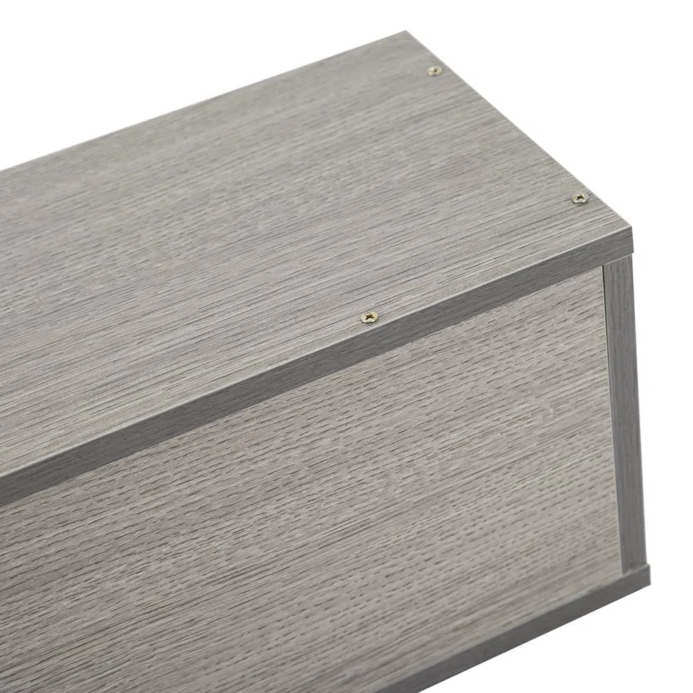 Drewniany uchwyt do przechowywania płyt CD, organizer na nośniki do ekspozycji na półkę, mieści 40 płyt CD, rustykalny wystrój domu lub biura, 17,27 x 45,97 x 17,78 cm, bez drzwi