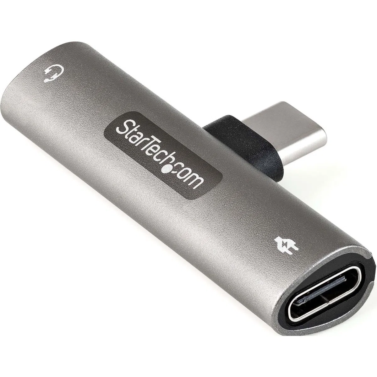 StarTech.com Adapter Audio i Ładowania USB-C z Gniazdem Słuchawkowym 3,5 mm TRRS i Ładowarką 60 W, Do Telefonu/Tabletu