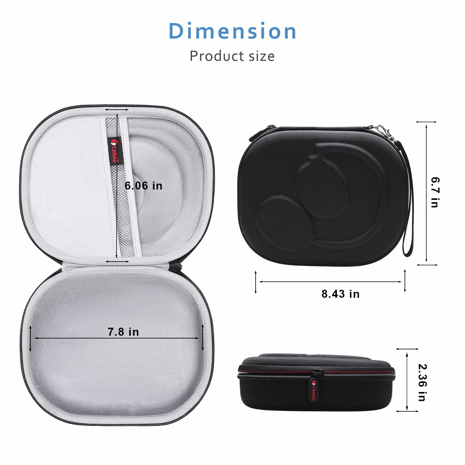 XANAD słuchawki nauszne etui do JBL Tune 770nc / 720bt / 510bt / 520bt / Live 770nc / 670nc, szary, nonszalancki