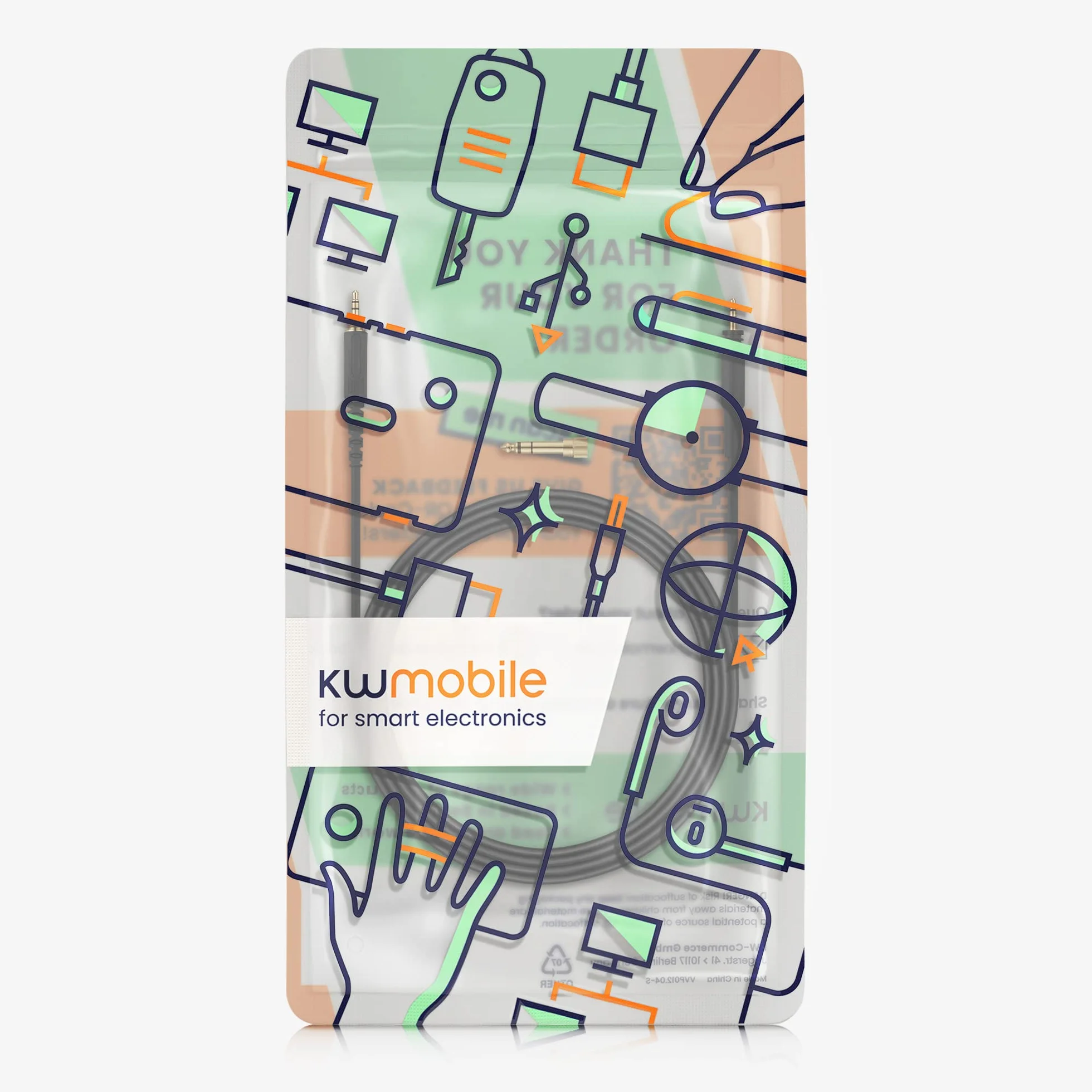 kwmobile Kabel słuchawkowy kompatybilny z Shure SRH440A / SRH840A / SRH440/SRH840 - 300 cm kabel ze złączem 3,5 mm + adapter do gniazda 6,35 mm