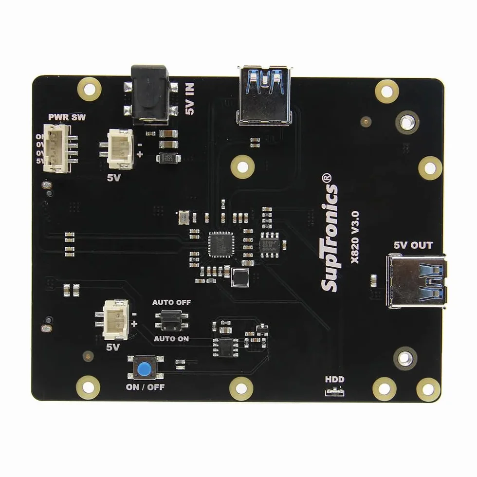 DollaTek Rasberry Pi 3 B+/3B SATA HDD/SSD p?yta rozszerzeń pami?ci masowej, mobilny modu? dysku twardego X820 V3.0 USB 3.0 kompatybilny z 2,5-calowym SATA HDD/SSD/Rasberry Pi 3 Model B+ (B Plus)/3