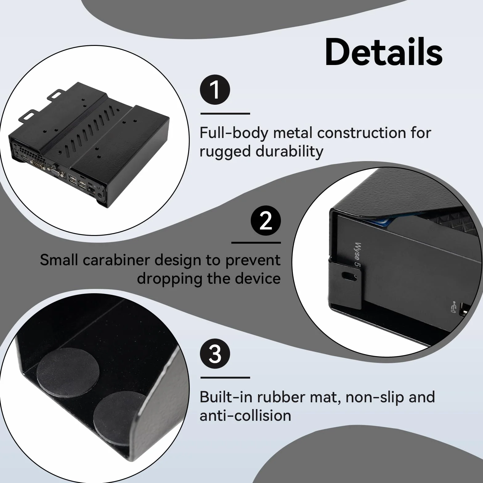 Shinar Metalowy uchwyt kompatybilny z Dell Mini PC, montażowy Form Factor, adapter VESA, podstawka i ścienny