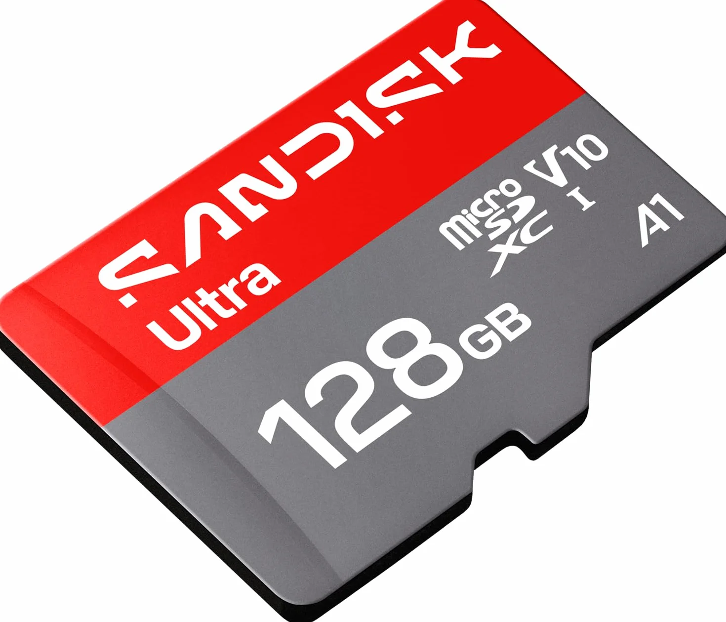 SANDISK Ultra Karta microSDXC UHS-I + SD Adapter, 128 GB (prędkość odczytu do 195 MB/s, filmy Full HD, V10, U1, C10, A1) Do smartfonów i tabletów z systemem Android oraz kamer i laptopów