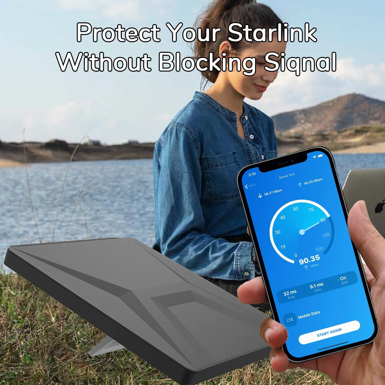 Starlink Mini silikonowe etui na akcesoria Dishy, ochrona przed uderzeniami, biały