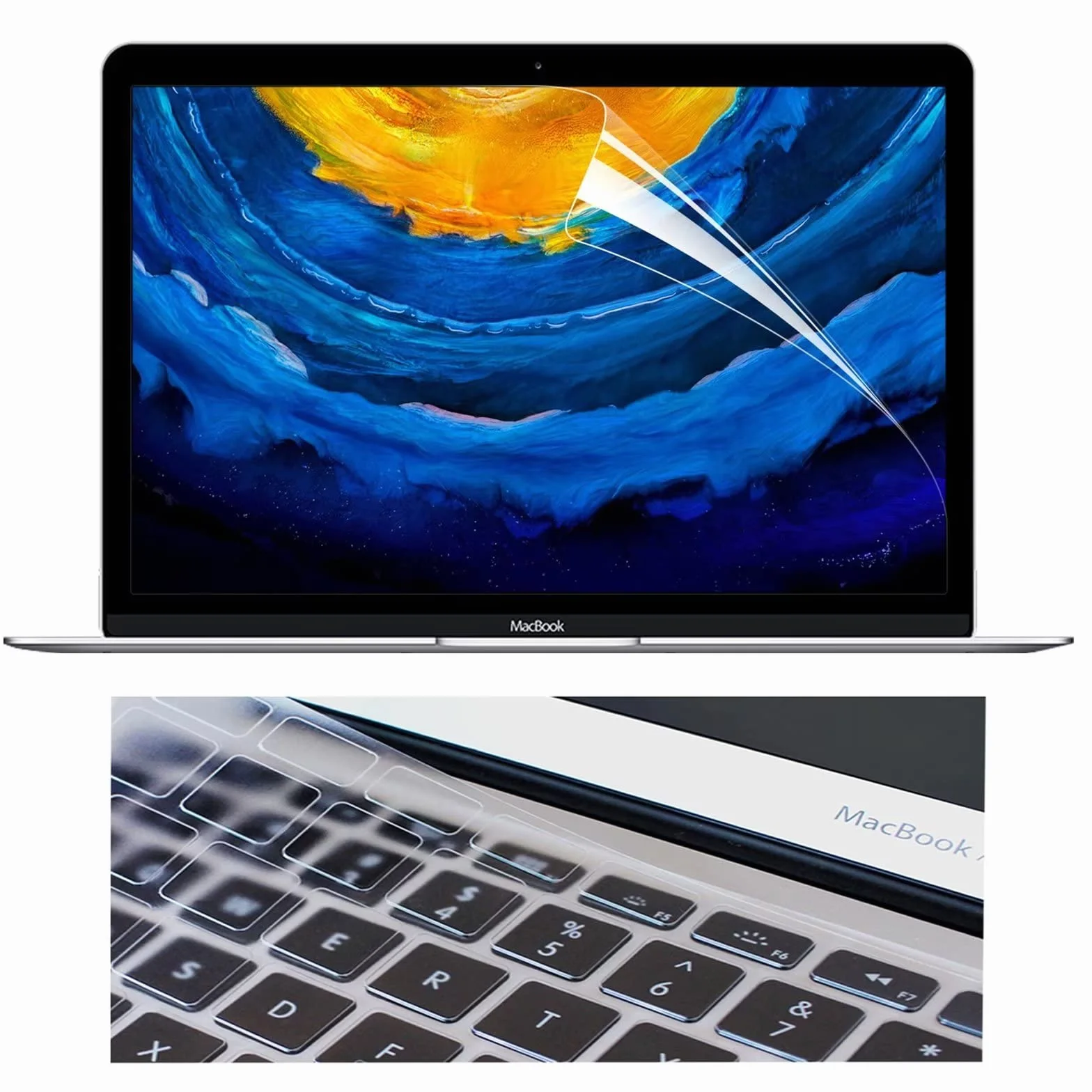 Etui do MacBook Air 13.6 2022 Etui MacBook Air M2 2022 A2681, etui ochronna twardego tworzywa sztucznego i osłona klawiatury do macbook air 13.6 - Góra