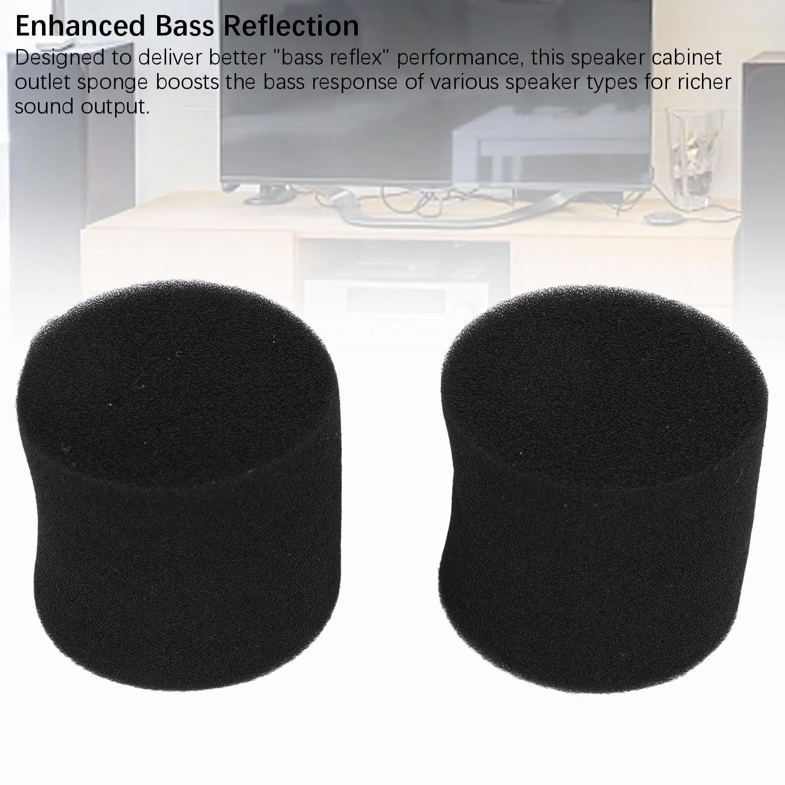 4PCS Port Rurka Gąbka - Bass Reflex Enhancer dla Systemów Audio Domowych i Samochodowych, Wkładka Piankowa Akustyczna o średnicy 60 Mm dla Poprawy Jakości Dźwięku