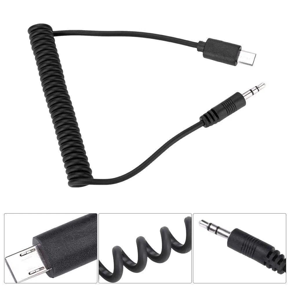 Kabel zwalniający EBTOOLS do Sony, czarny kabel zwalniający 3,5 mm / 2,5 mm do Sony RX1 / RX10 / RX100 / A7S / A7R / A7 / A7II / A7III / A9 / A58 / 77M2 (3,5 mm)