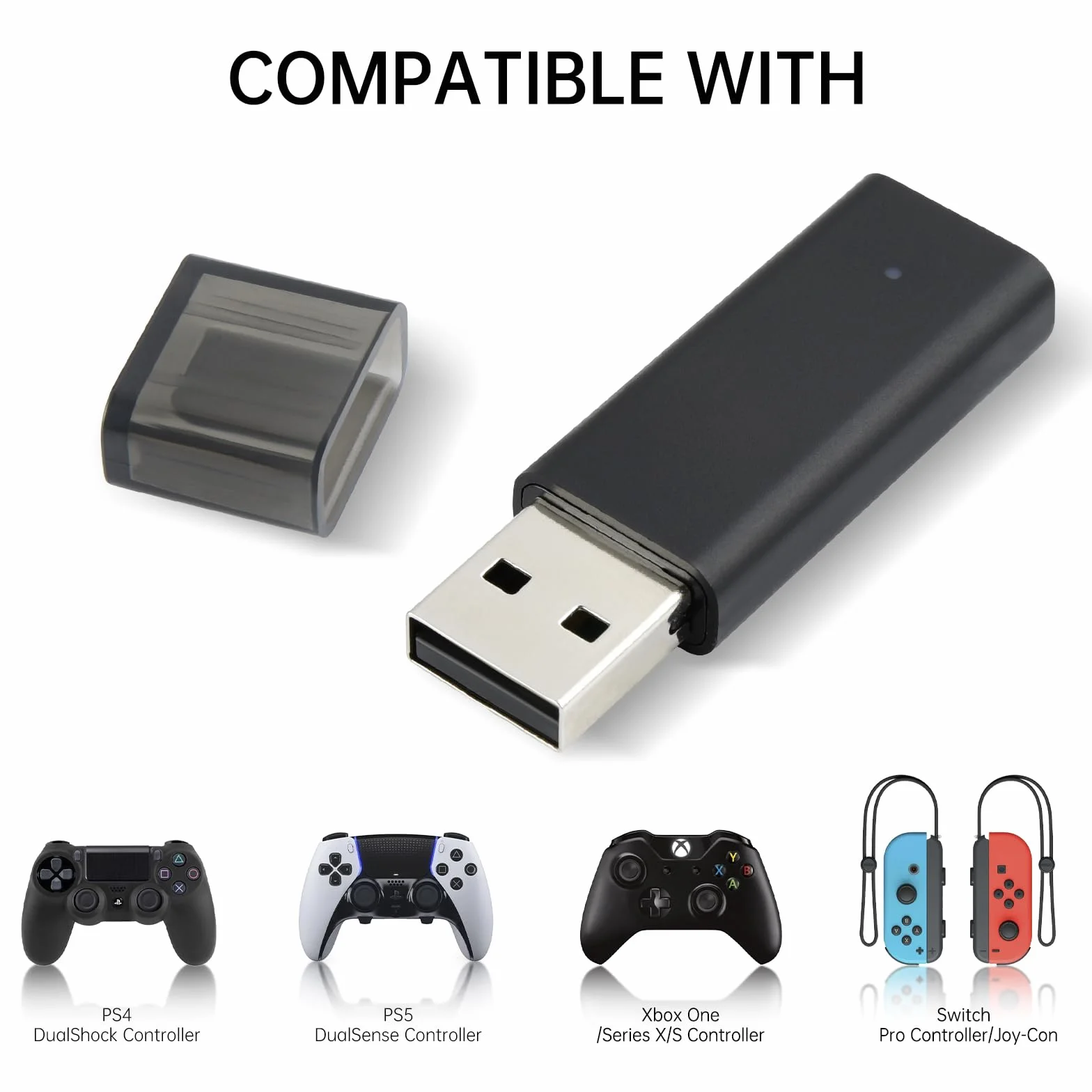 ELUTENG Bezprzewodowy adapter USB Bluetooth 5.0 do kontrolera Xbox One X/One S/Elite 2/Series X/S Windows 11/10/8/7 PC