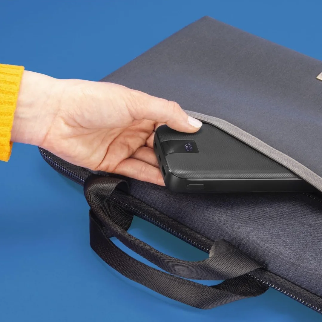 Hama Power Pack do ładowania telefonu 20000 mAh (powerbank, szybkie ładowanie, 2 x USB C, USB C, pojemny, lekki, ładowarka, Power Delivery, Qualcoom Quick Charge, Fast charge) antracyt