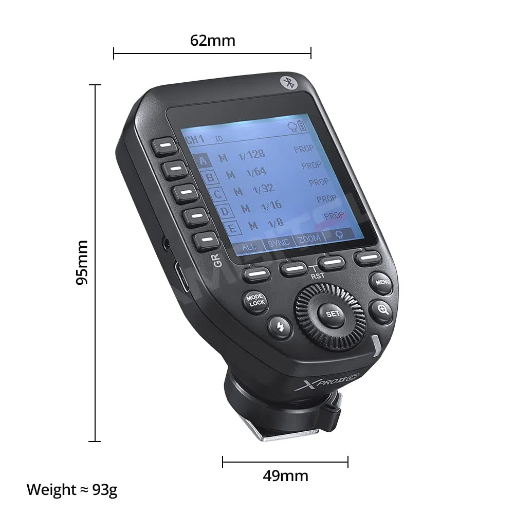 GODOX XproII-C 2.4G TTL bezprzewodowy wyzwalacz lampy błyskowej XProIIC wyzwalacz autoflash 1/8000s HSS duży ekran LCD 32 kanały 16 grup zamiennik dla aparatów Canon