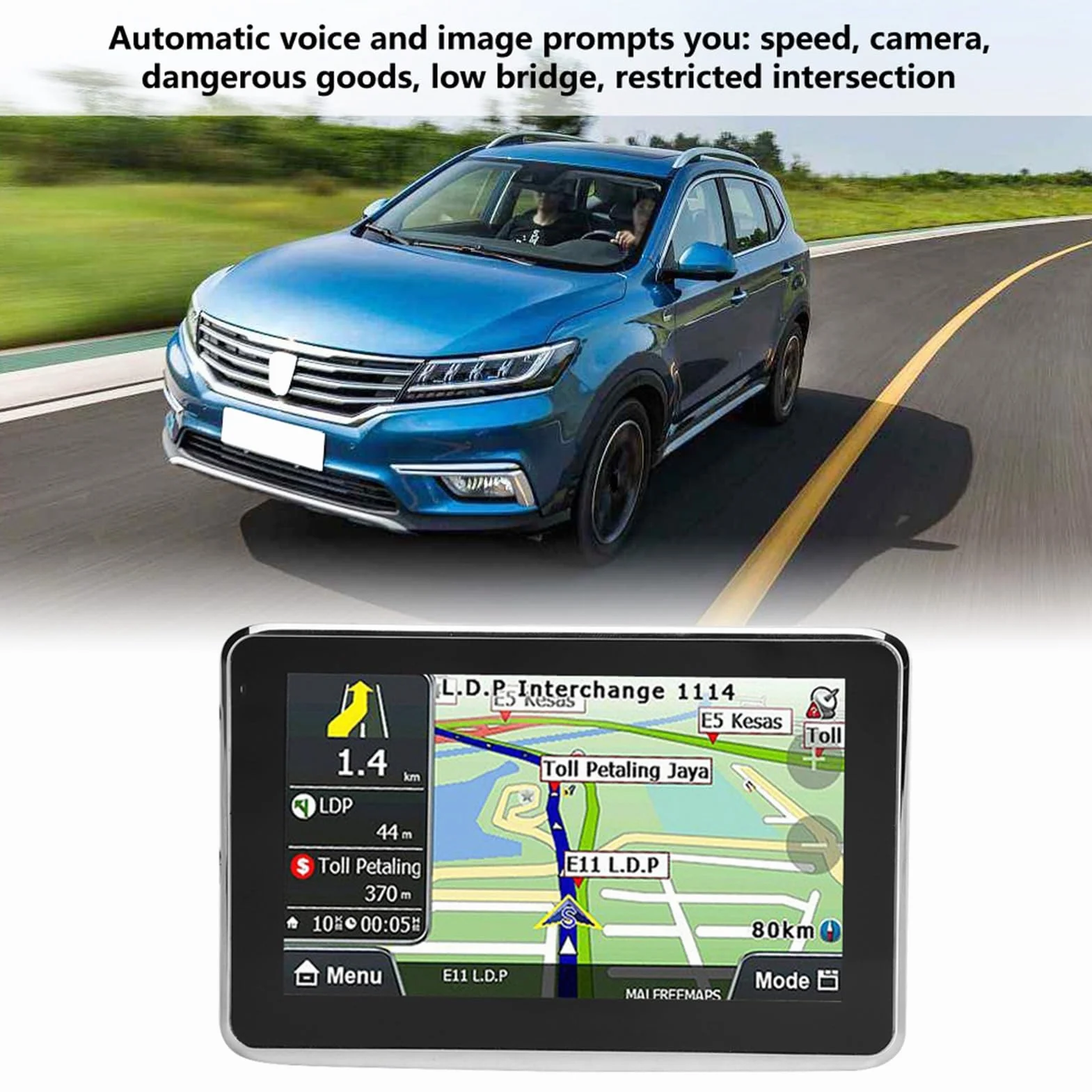 Nawigacja GPS Ekran dotykowy Nawigacja GPS Automatyczny komunikat głosowy DDR256M 8G MP3 FM Mapa Europy 508 Podwójny system nawigacji dla samochodu ciężarowego RV