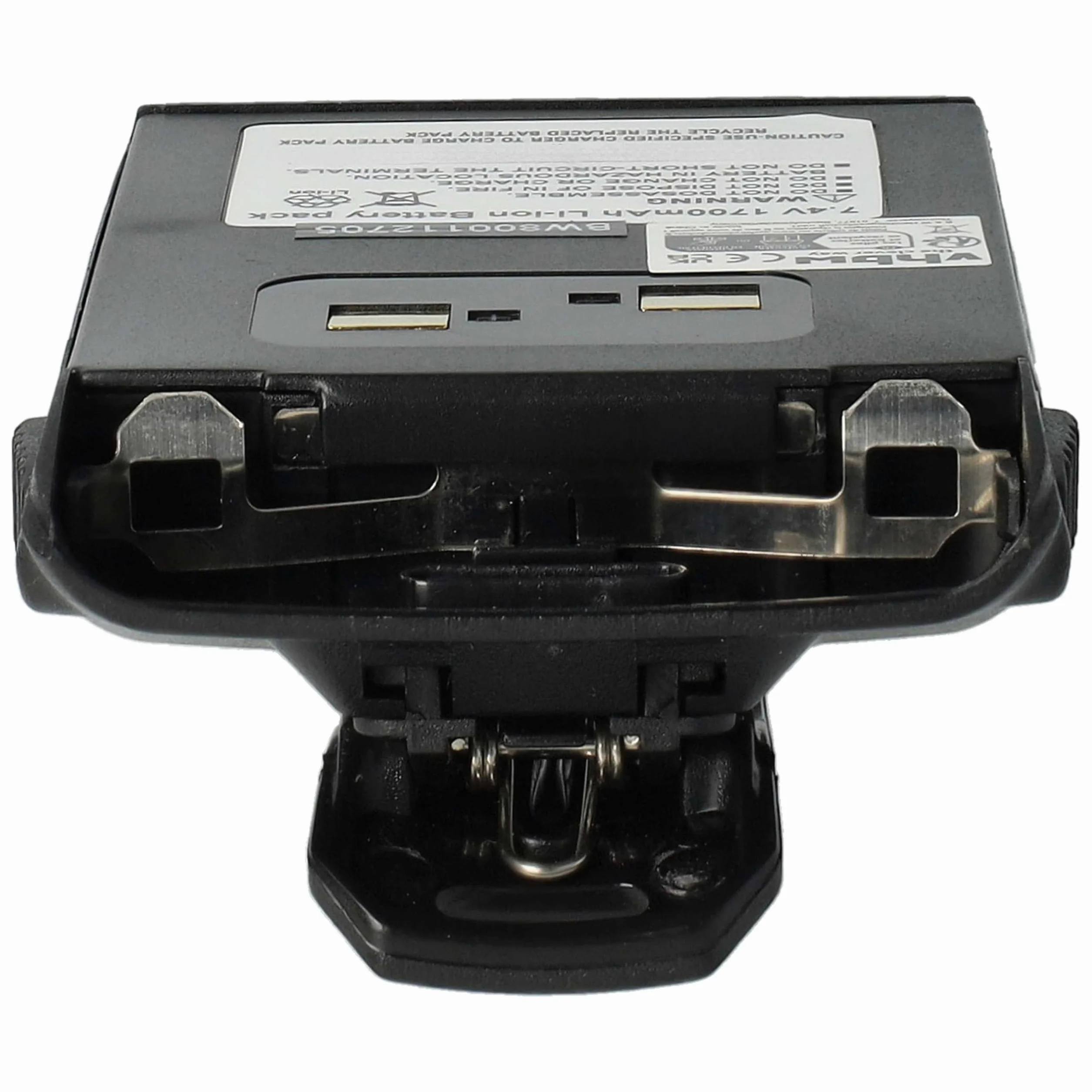 vhbw 1 x bateria kompatybilna z Wouxun KG-UVD1P, KG-UV6D, radio KG-UVD1 (1700mAh, 7,4V, Li-ion) + klips