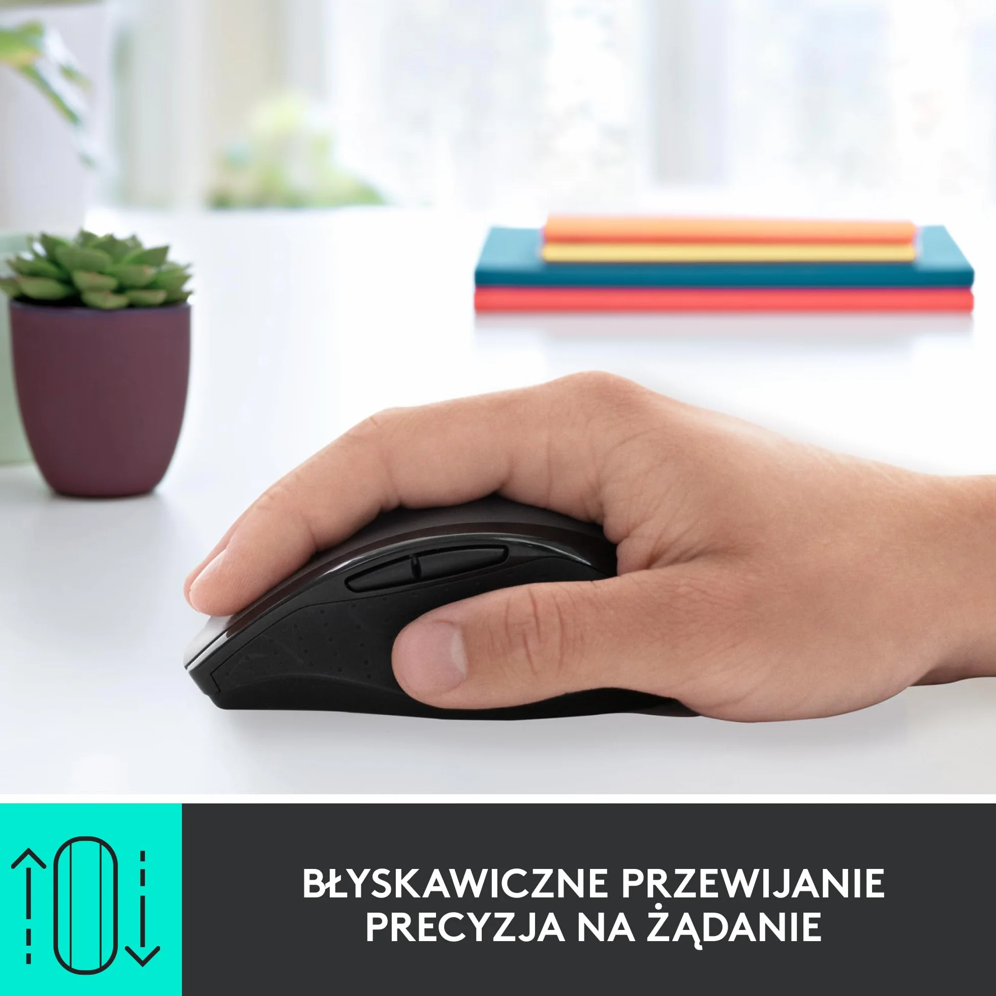 Logitech M705 Marathon Mysz bezprzewodowa 2,4 GHz 1000 DPI 5 przycisków Grafitowy