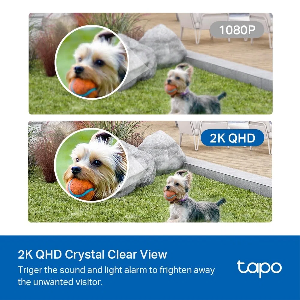 TP-Link Tapo C420S1 | Kamera zewnętrzna 2K QHD z baterią | Pełnokolorowy tryb nocny | Detekcja AI | Obsługa stacji bazowej Tapo H200 | Kompatybilna z Alexa i Google Home