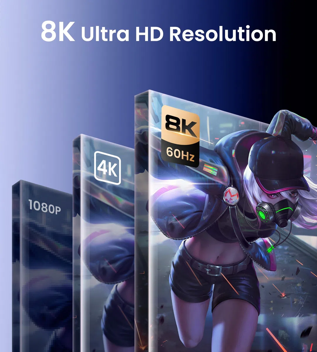 NEWCARE 8K HDMI Switch 3 wejścia 1 wyjście, 4K@120Hz aluminiowy przełącznik HDMI 3 wejścia 1 wyjście z pilotem, 3 porty HDMI Switcher Obsługuje 8K@60Hz 48Gbps HDR10+ VRR