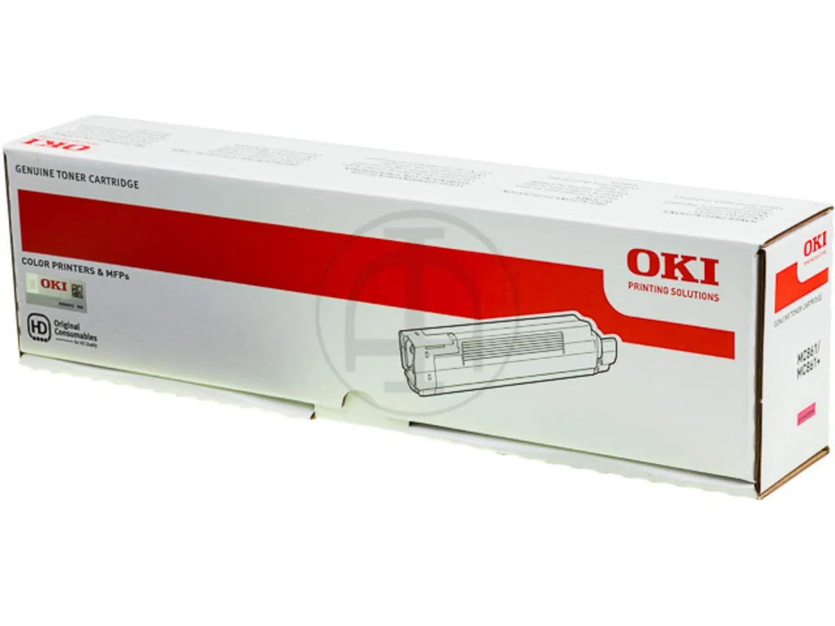 OKI Magenta Toner Cartridge Toner do drukarek laserowych (10000 stron, MC861, Magenta)