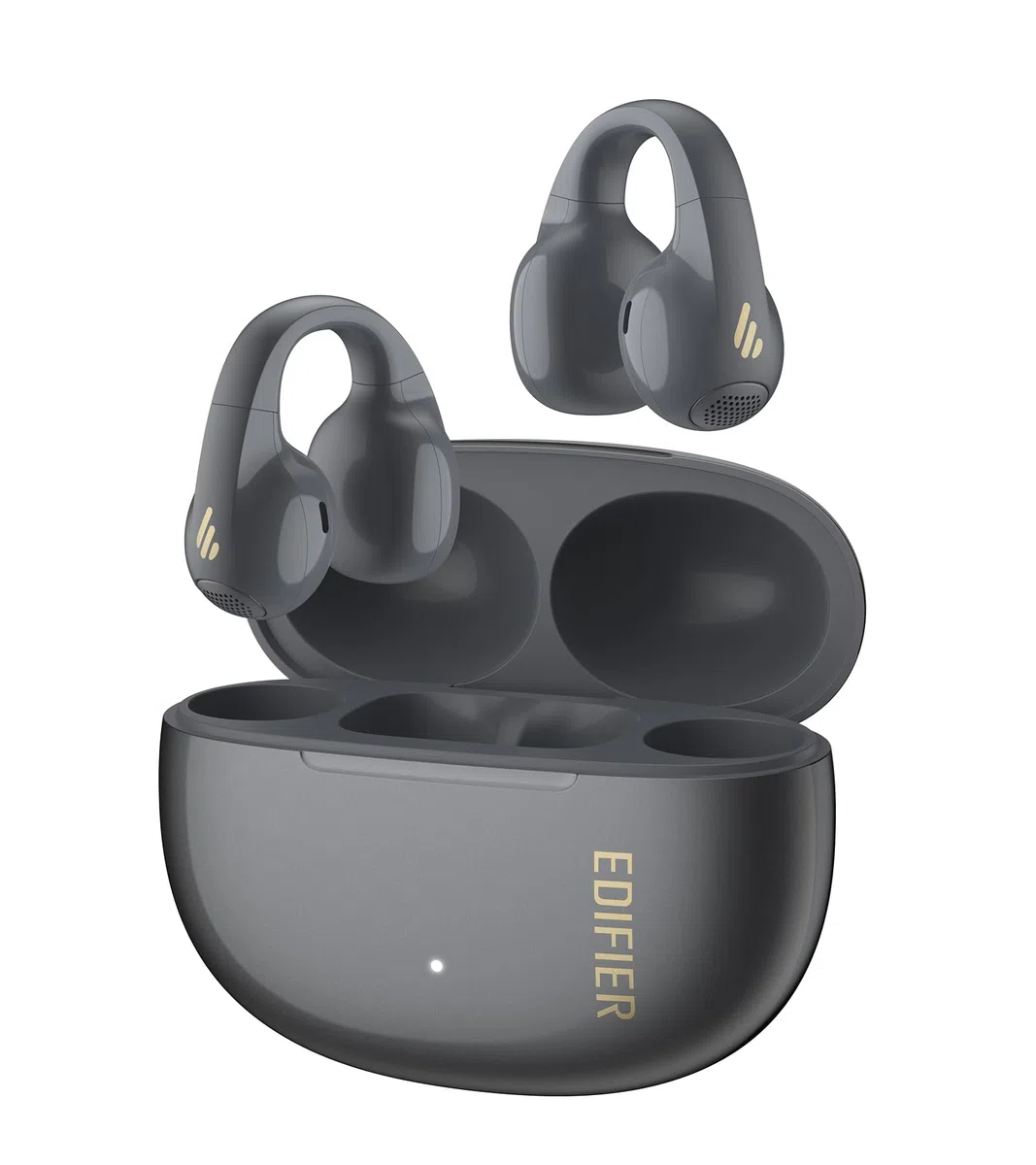 Edifier R1 True Wireless Słuchawki nauszne, Bluetooth 5.4, AI Clear Calls, Wymienne lewe/prawe, Szybkie ładowanie, Połączenie wielopunktowe, Kontrola za pomocą aplikacji, IP56, Szary | AI Clear Calls, 28H Pracy Akumulatora, Szybkie Ładowanie, Multipoint,