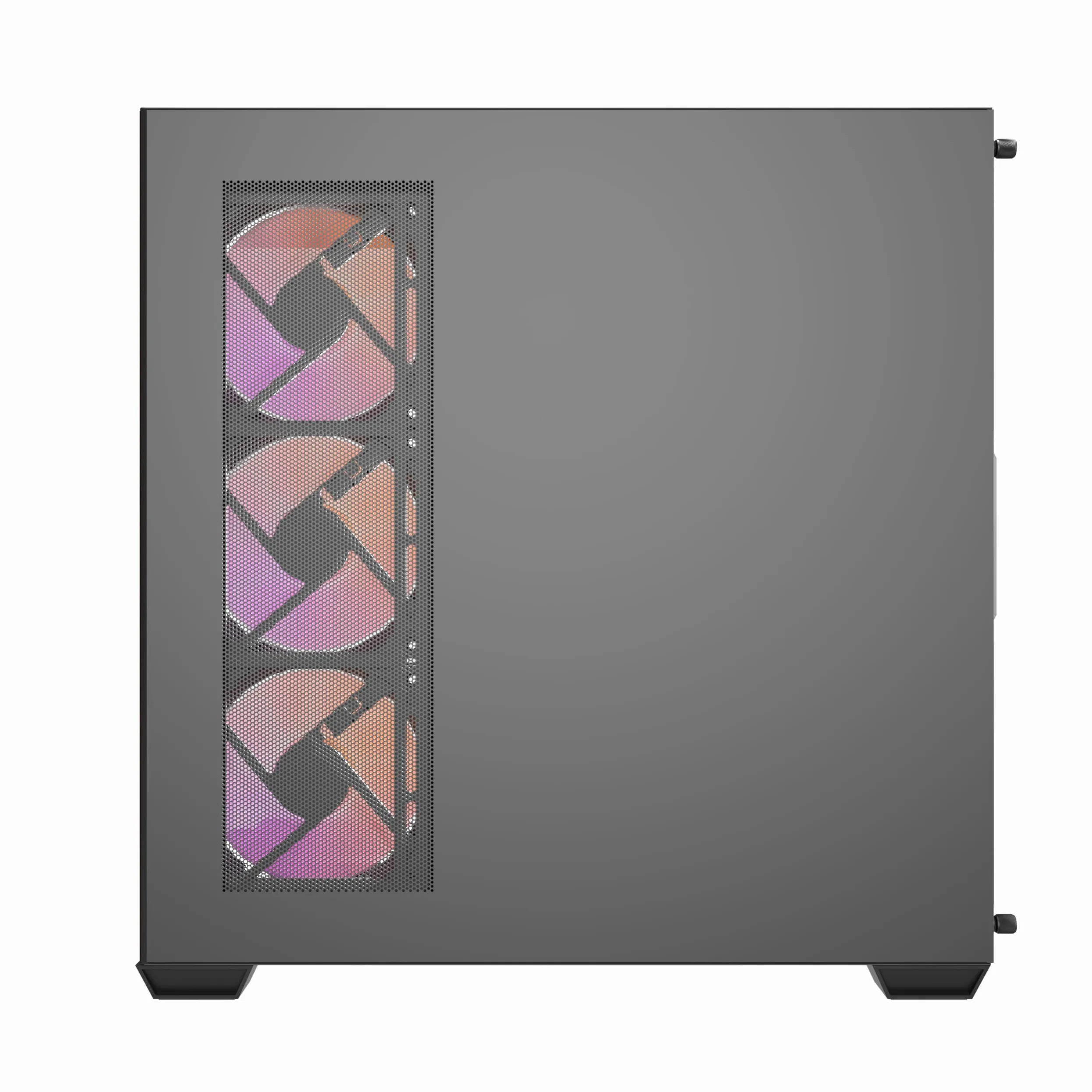 DarkFlash DS900W, PC do gier ATX, panel boczny i przedni ze szkła hartowanego, 4 wentylatory ARGB, drewniany design, USB-C