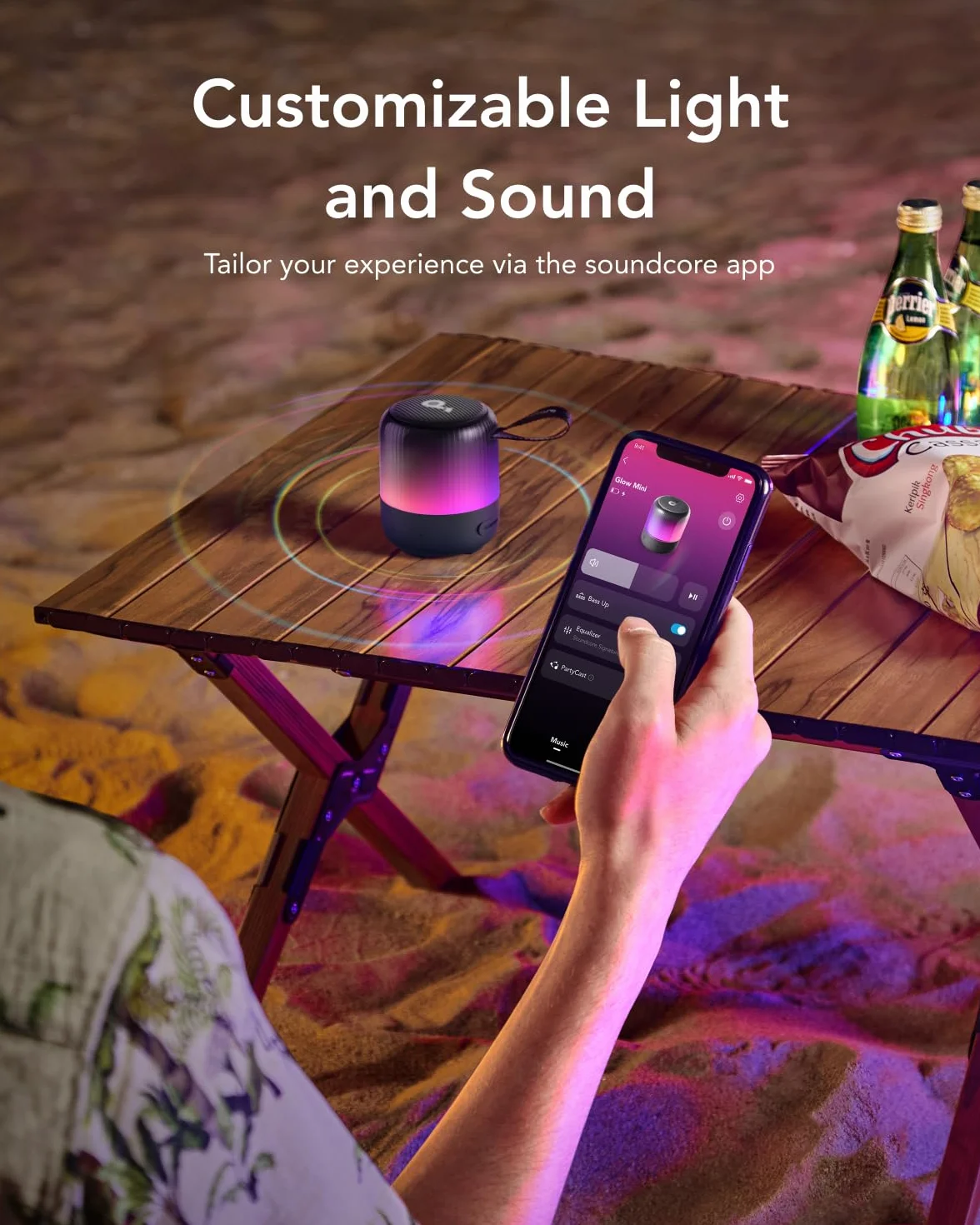 Soundcore Głośniki Bluetooth Glow Mini Czarny 8 W