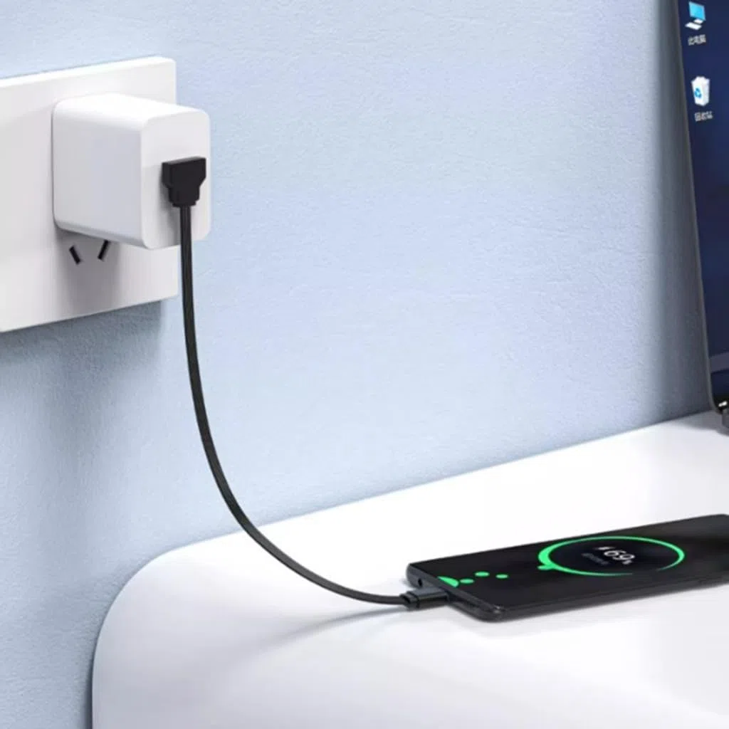 Kabel USB C na USB A 2.0 90 stopni, szybkie ładowanie 65 W i synchronizacja danych 480 Mb/s