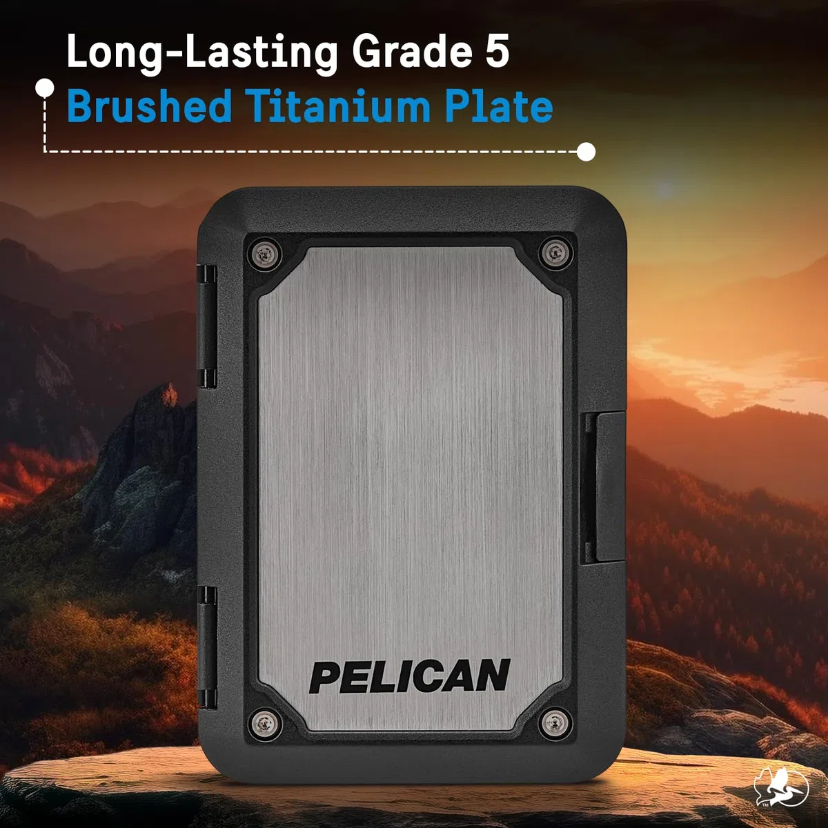 Pelican Shield Magnetyczny portfel z blokadą RFID, ochrona przed upadkiem, zatrzaskowy portfel MagSafe, zdejmowany portfel z twardą obudową do iPhone'a 15 Pro Max/14 Pro Max/13 Pro Max/12,