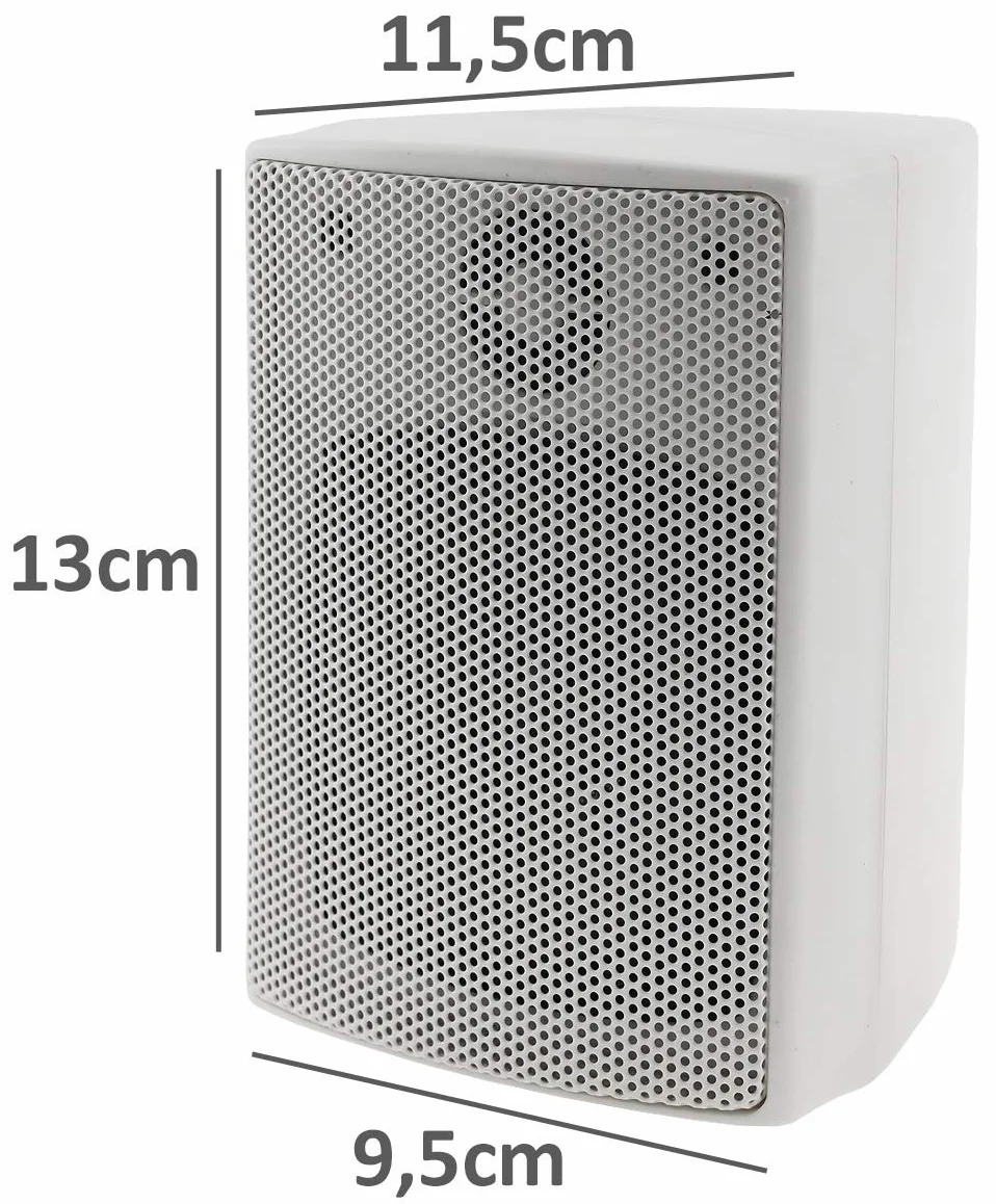 ChiliTec Para głośników 2-drożnych białych do zestawu hi-fi stereo kina domowego 40 W 8 Ohm