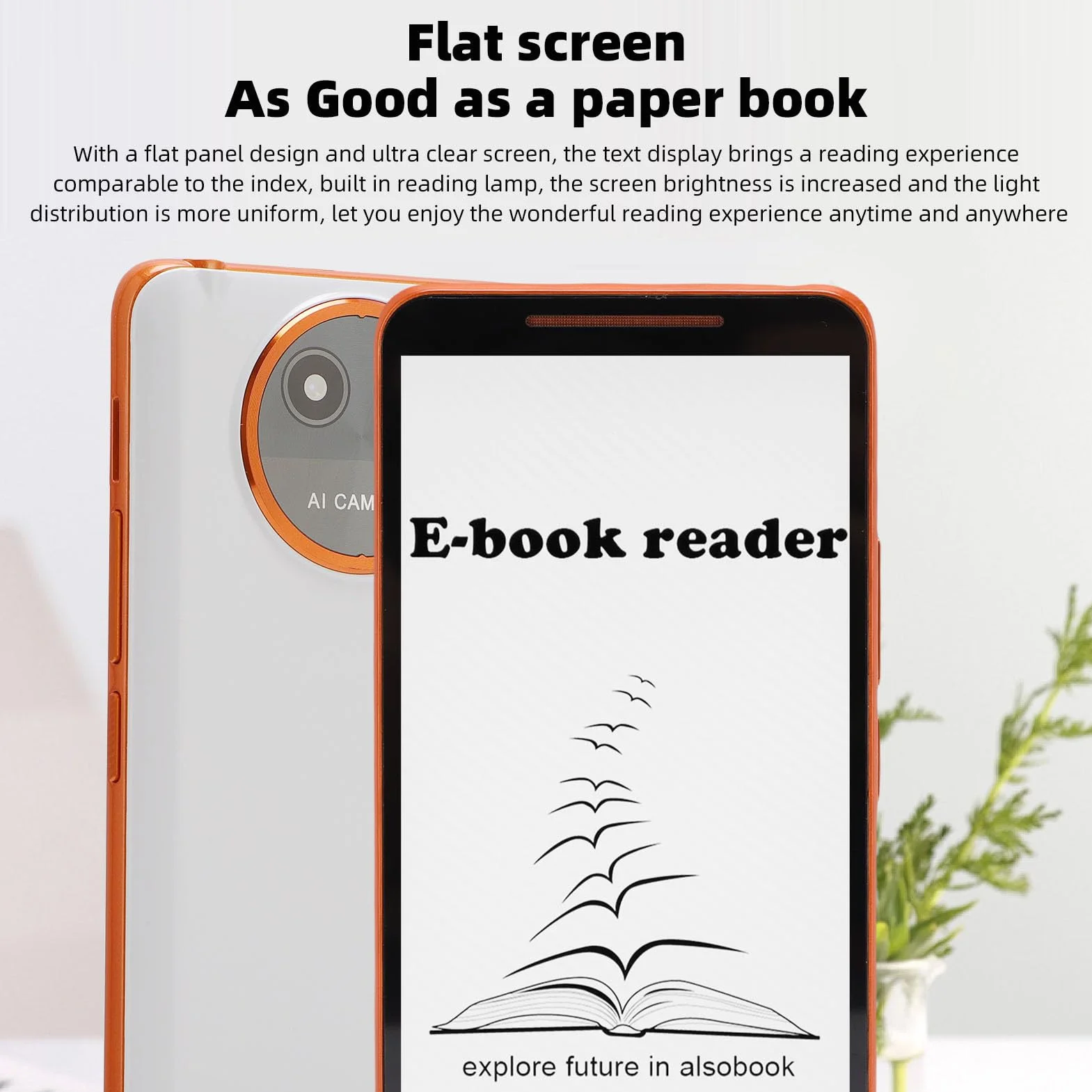 Asixxsix Czytnik E-booków Android 8.1, 5,7 Cala E-Ink Display1gb RAM 8GB ROM Compact Mobile Epaper Reader z Wi-Fi Bluetooth GPS FM, Wbudowany Aparat Głośnikowy, Długopis i Słuchawki
