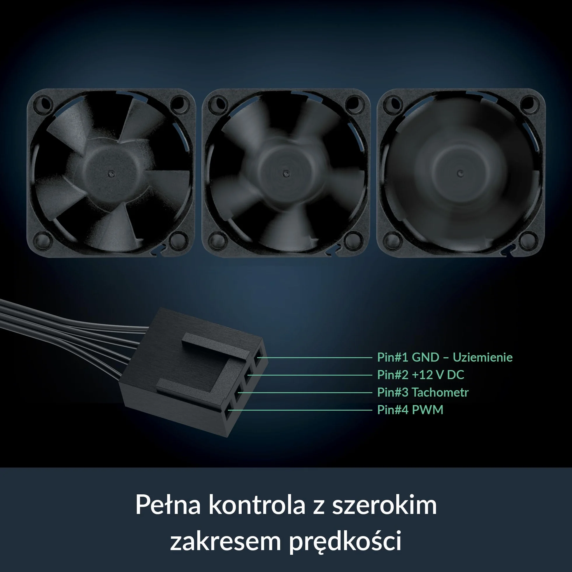 ARCTIC S4028-6K (5 Szt.) - wentylator 40x40x28 mm, 250-6000 RPM, PWM, złącze 4-pinowe, 12 V DC - czarny