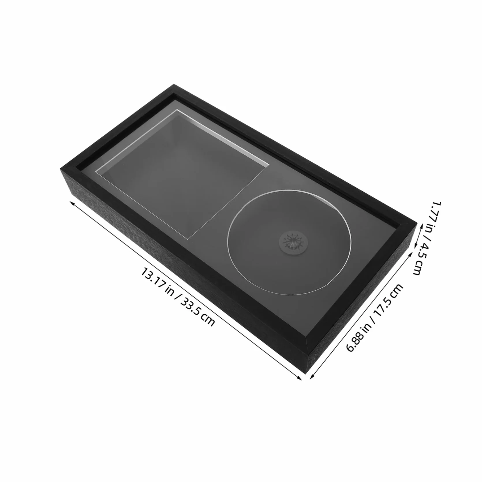 Vinyl Record Display Frame z Solidnego Drewna Stojak i Uchwyt Płyty CD Ramka
