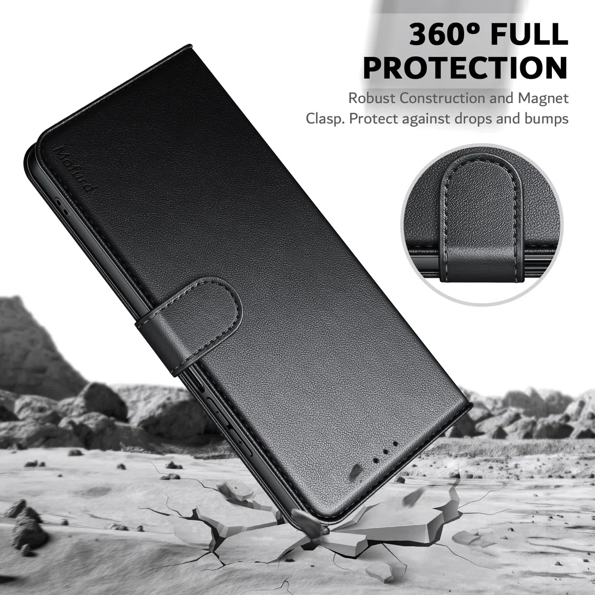 Etui do Samsung Galaxy A26 5G + osłona ekranu ze szkła hartowanego * 2, [blokada RFID] Wysokiej jakości etui z klapką ze skóry PU, portfel, pokrowiec na telefon ochronny [przegródki na karty