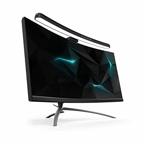 Lampa Monitora Komputerowego, Zakrzywiony Pasek świetlny Monitora do Pielęgnacji Oczu, ściemnianie Dotykowe, Brak Odblasków Ekranu, Efekt Rgb, Lampa Komputerowa LED USB C do Biurka
