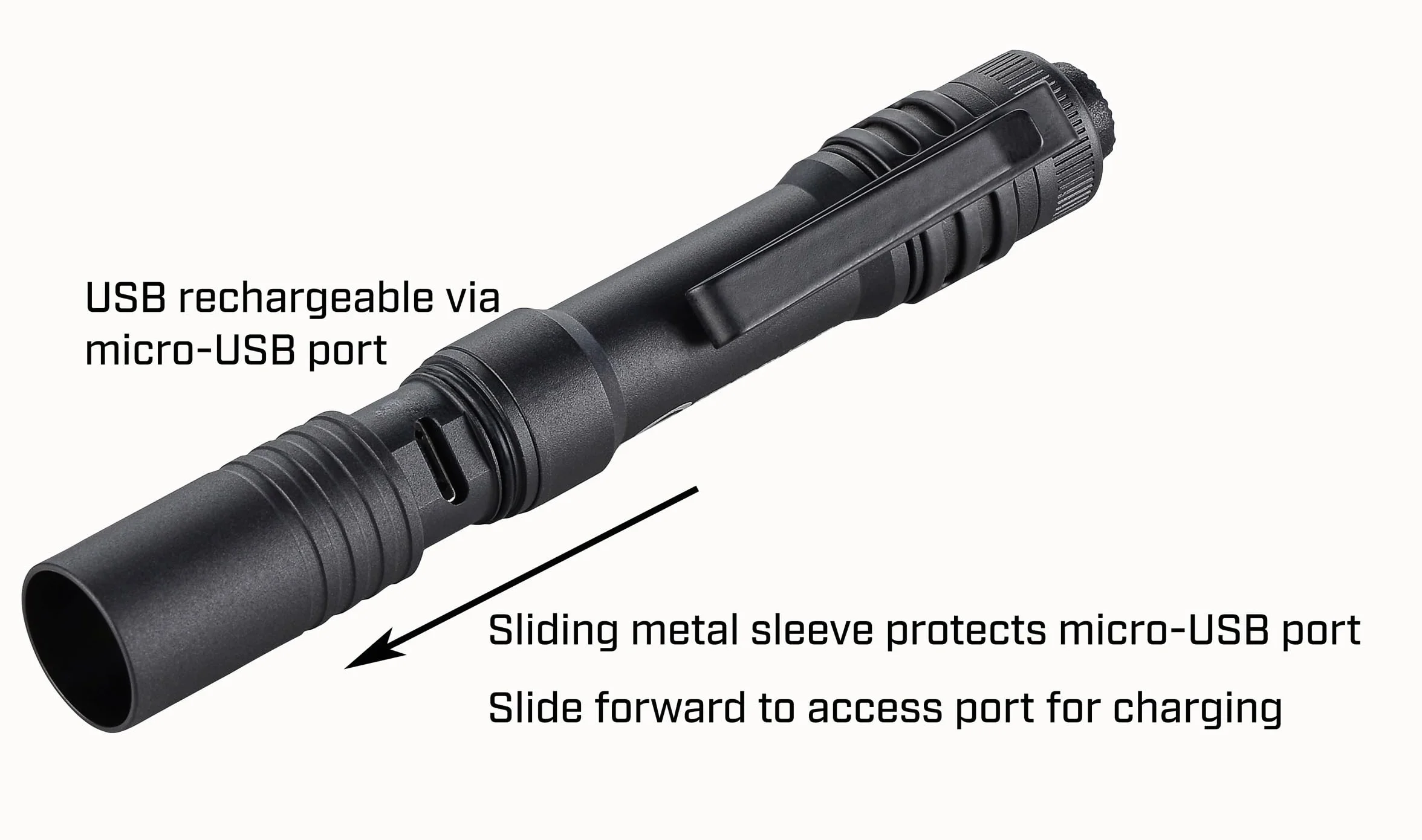 STREAMLIGHT MicroStream USB latarka czarna 12.7 cm