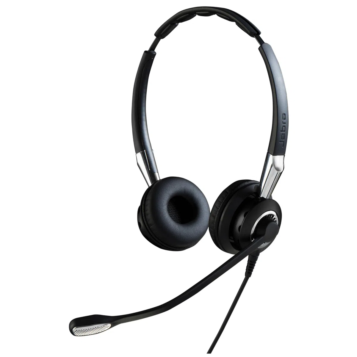 Jabra Q711364 BIZ 2400 II QD Duo trwały zestaw słuchawkowy do telefonów stacjonarnych, redukcja szumów i szerokopasmowa, czarny