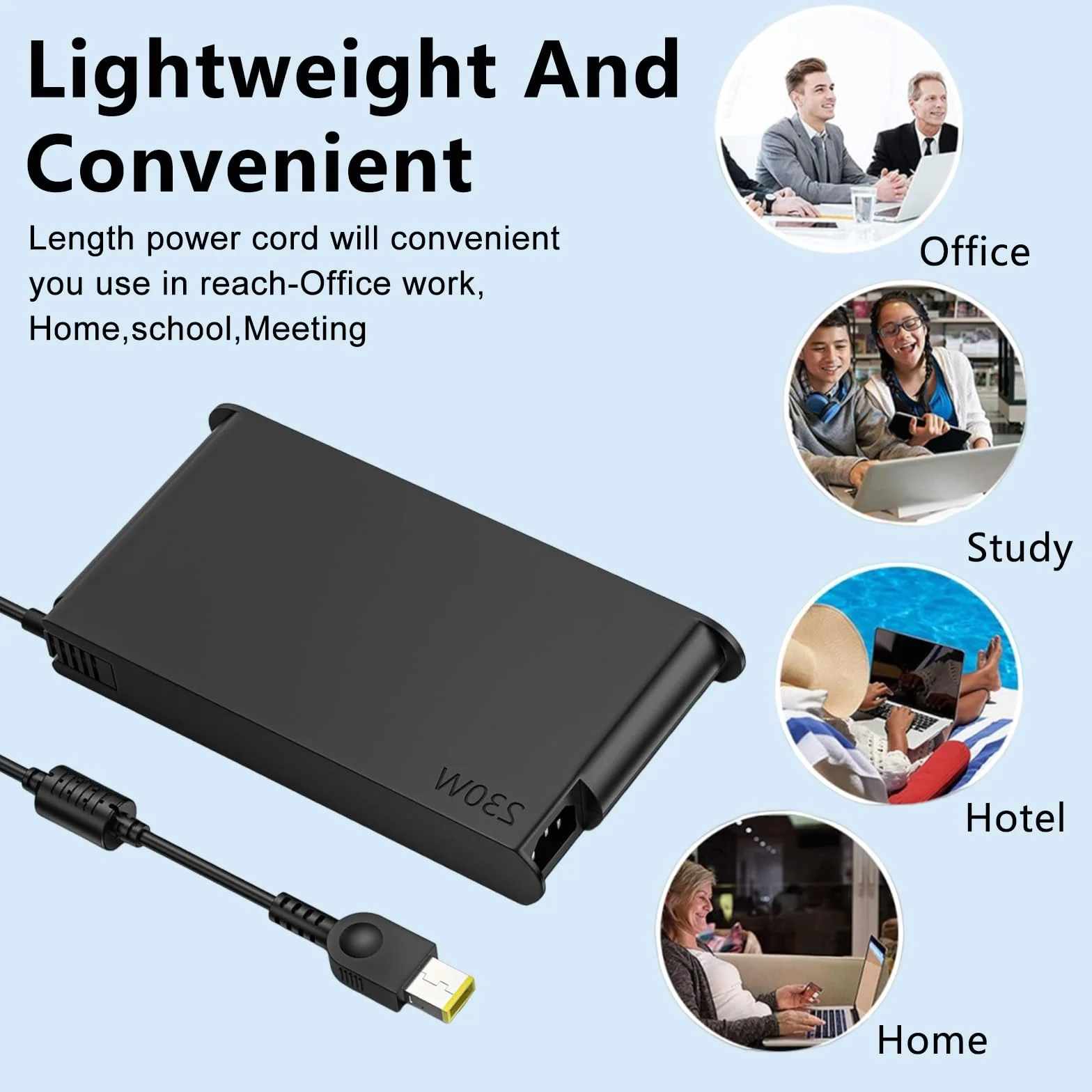 Ładowarka do laptopa 230 W do Lenovo ThinkBook 16p Gen 5, ThinkStation P3 P340 P350 P360 Ultra Tiny Workstation, ThinkCentre M90q M80q Gen 2 3 4 Tiny Desktop, Legion Slim 5 5i 7i Gen 9 zasilacz