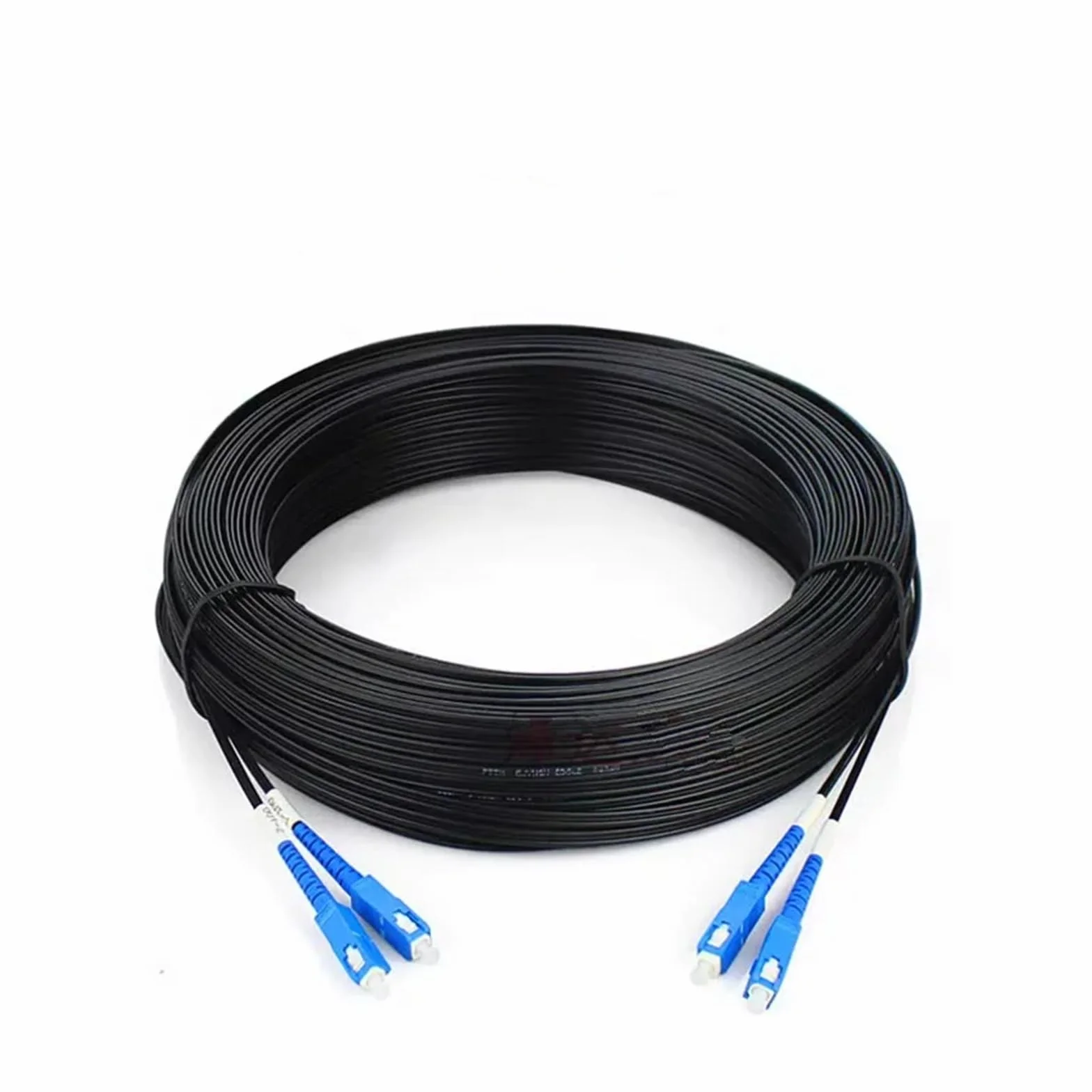 Wysokiej jakości 2-rdzeniowy kabel krosowy światłowodowy do zastosowań wewnętrznych — SC UPC jednomodowy, długość 250 m/300 m, długość fali 1310–1550 nm(White,250M)