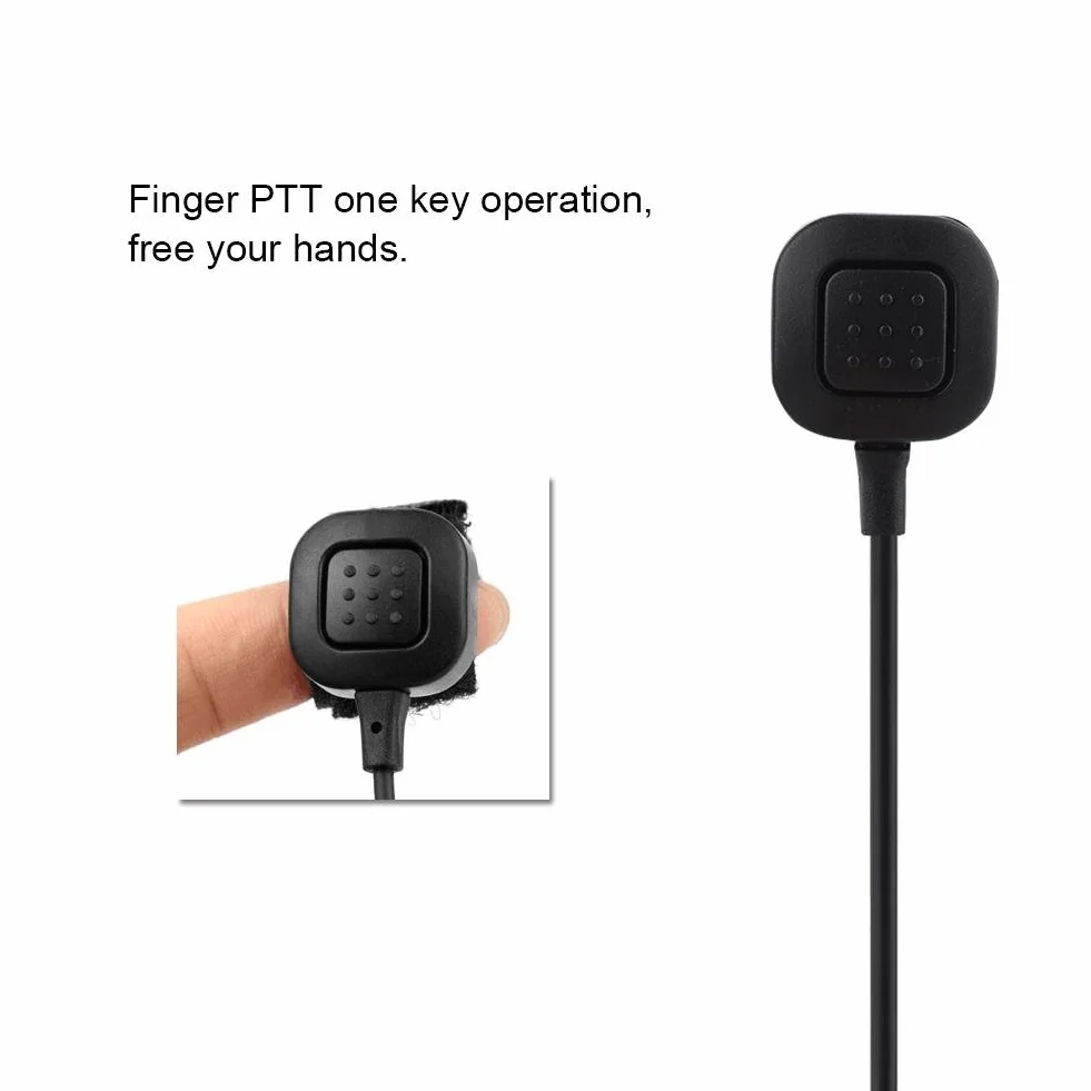 Throat Mic zestaw słuchawkowy, rura akustyczna gardło mikrofon mikrofon przewód powietrza słuchawki PTT do UV-5R BF-888S Walkie Talkie