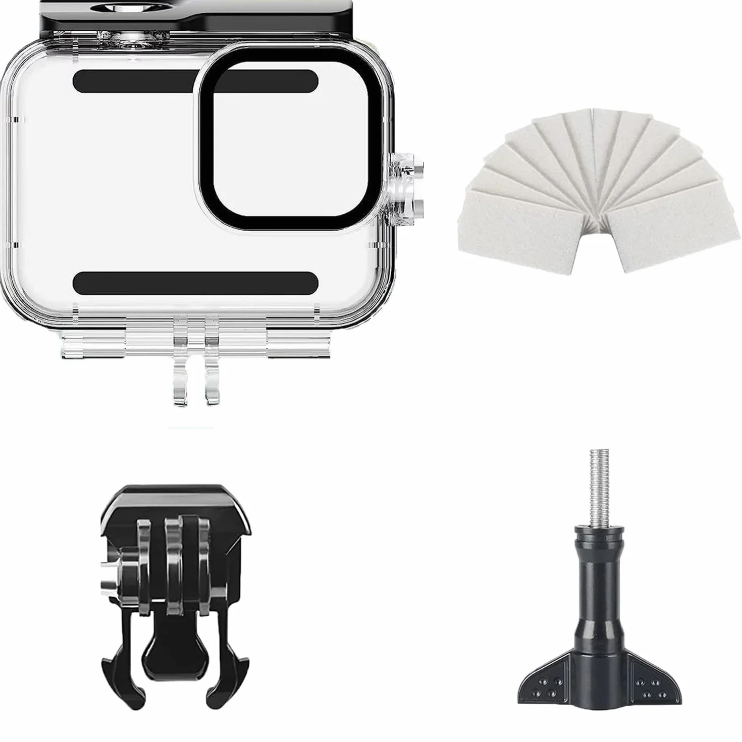 FitStill Wodoszczelna obudowa do Go Pro Hero 12/11/10/9 Black z uchwytem do nurkowania